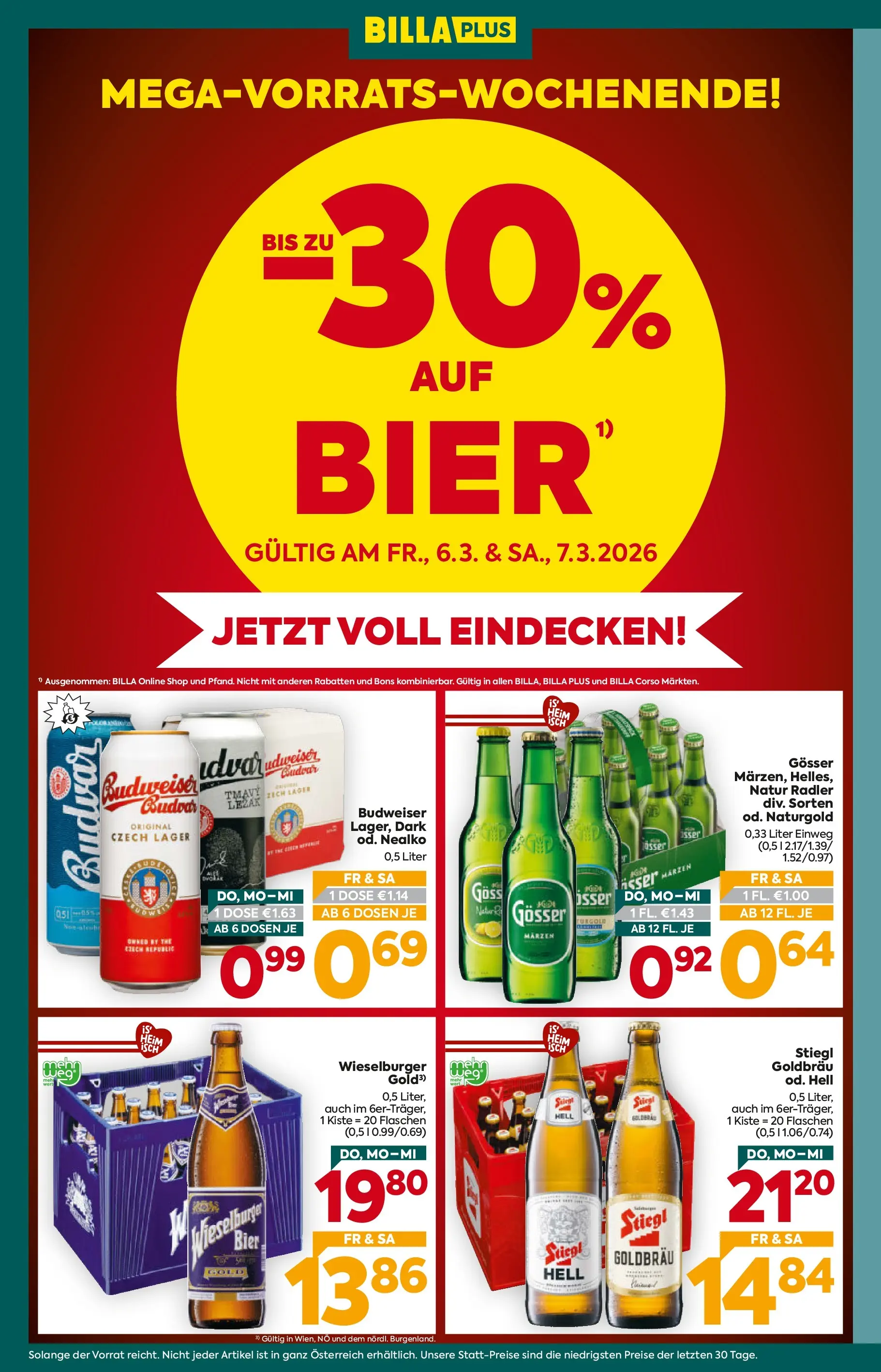 Billa Plus Flugblatt - Wien von 05.03.2026 - Aktuelle Angebote | Seite: 2 | Produkte: Bier