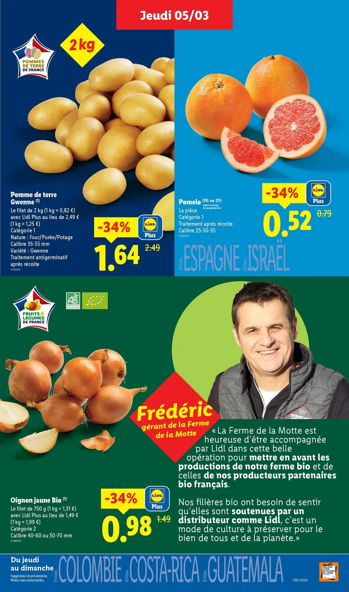 Catalogue LIDL du 05/03/2026 | Promo prospectus en ligne | Page: 3 | Produits: Pomme, Oignon, Pommes, Pommes de terre Catalogue LIDL du 05/03/2026 | Promo prospectus en ligne | Page: 3 | Produits: Pomme, Oignon, Pommes, Pommes de terre