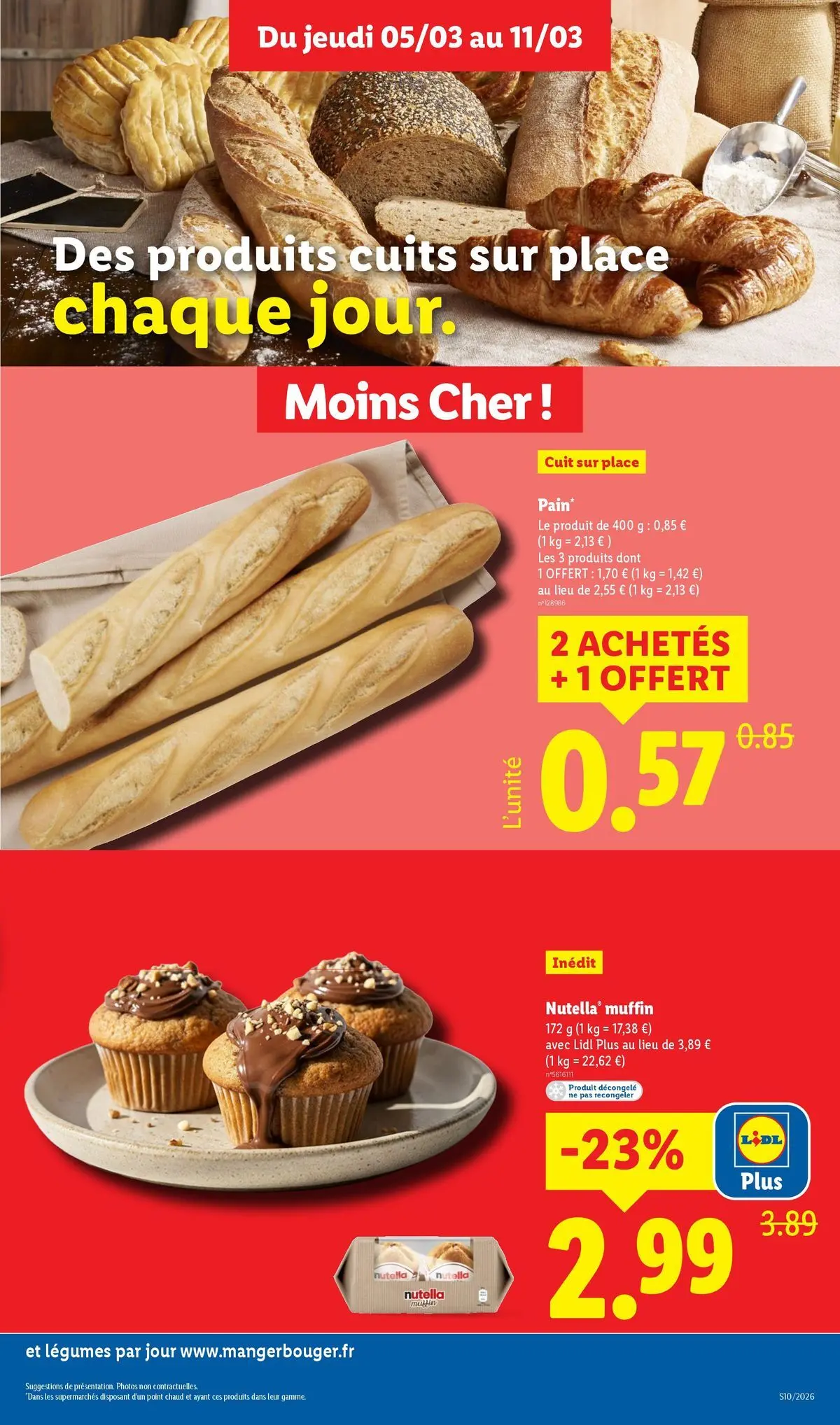 Catalogue LIDL du 05/03/2026 | Promo prospectus en ligne | Page: 9 | Produits: Nutella, Pain Catalogue LIDL du 05/03/2026 | Promo prospectus en ligne | Page: 9 | Produits: Nutella, Pain