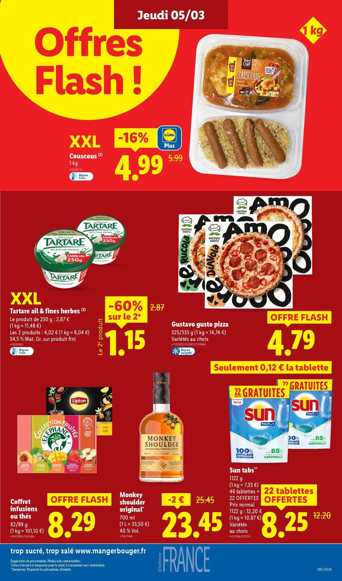 Catalogue LIDL du 05/03/2026 | Promo prospectus en ligne | Page: 15 | Produits: Whisky, Tablette, Monkey shoulder, Couscous Catalogue LIDL du 05/03/2026 | Promo prospectus en ligne | Page: 15 | Produits: Whisky, Tablette, Monkey shoulder, Couscous