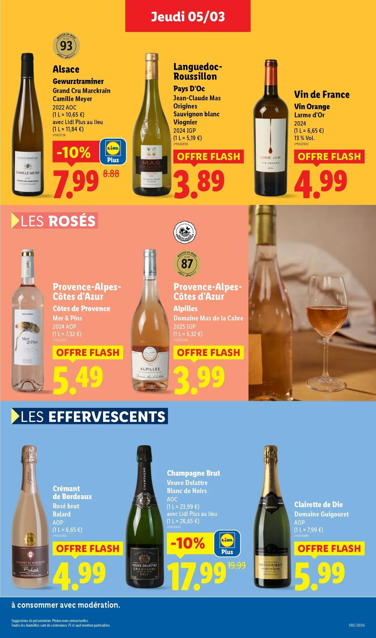 Catalogue LIDL du 05/03/2026 | Promo prospectus en ligne | Page: 19 | Produits: Champagne brut, Champagne, Clairette de die, Vin Catalogue LIDL du 05/03/2026 | Promo prospectus en ligne | Page: 19 | Produits: Champagne brut, Champagne, Clairette de die, Vin