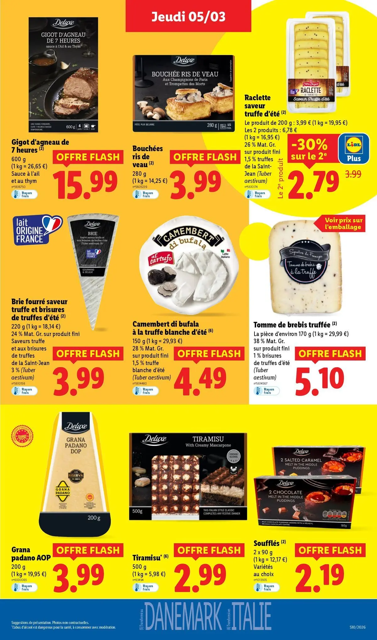 Catalogue LIDL du 05/03/2026 | Promo prospectus en ligne | Page: 21 | Produits: Gigot d'agneau, Raclette, Lait, Thé Catalogue LIDL du 05/03/2026 | Promo prospectus en ligne | Page: 21 | Produits: Gigot d'agneau, Raclette, Lait, Thé