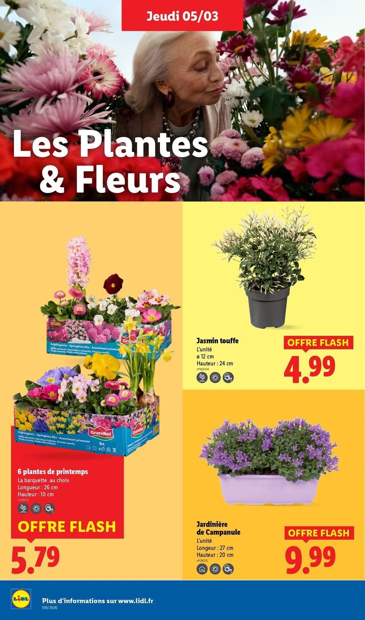 Catalogue LIDL du 05/03/2026 | Promo prospectus en ligne | Page: 26 | Produits: Jasmin Touffe, Plantes, Jardinière Catalogue LIDL du 05/03/2026 | Promo prospectus en ligne | Page: 26 | Produits: Jasmin Touffe, Plantes, Jardinière