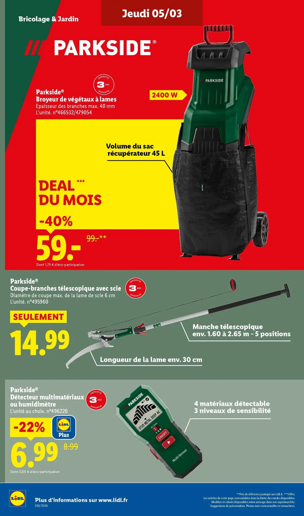 Catalogue LIDL du 05/03/2026 | Promo prospectus en ligne | Page: 34 | Produits: Sac, Broyeur Catalogue LIDL du 05/03/2026 | Promo prospectus en ligne | Page: 34 | Produits: Sac, Broyeur