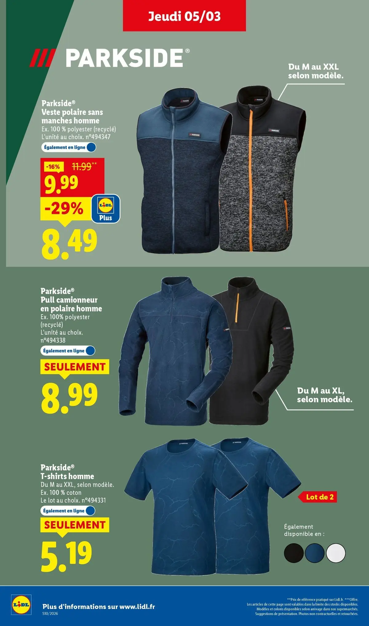 Catalogue LIDL du 05/03/2026 | Promo prospectus en ligne | Page: 42 | Produits: Coton, Pull, Veste Catalogue LIDL du 05/03/2026 | Promo prospectus en ligne | Page: 42 | Produits: Coton, Pull, Veste