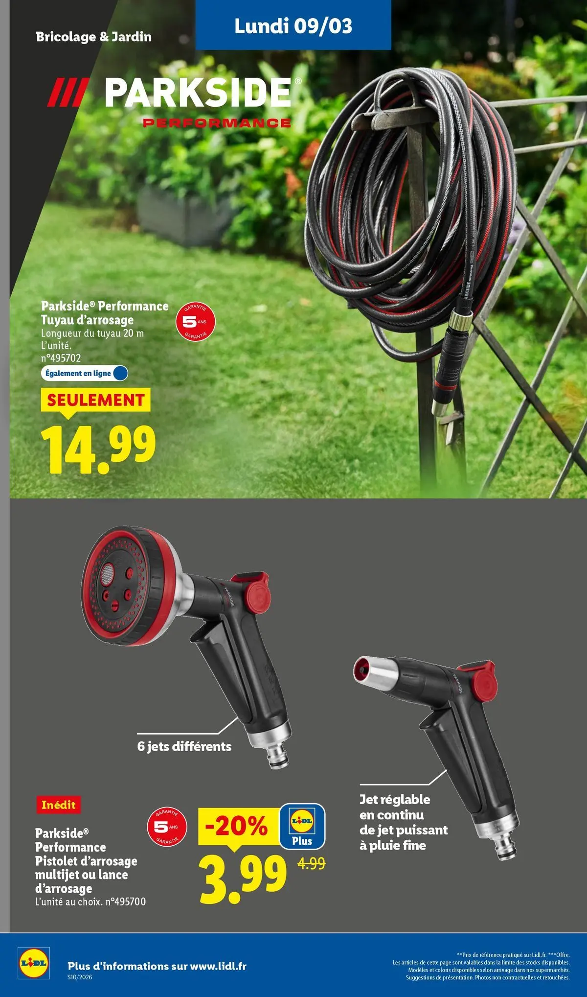 Catalogue LIDL du 05/03/2026 | Promo prospectus en ligne | Page: 60 | Produits: Tuyau, Tuyau d’arrosage Catalogue LIDL du 05/03/2026 | Promo prospectus en ligne | Page: 60 | Produits: Tuyau, Tuyau d’arrosage