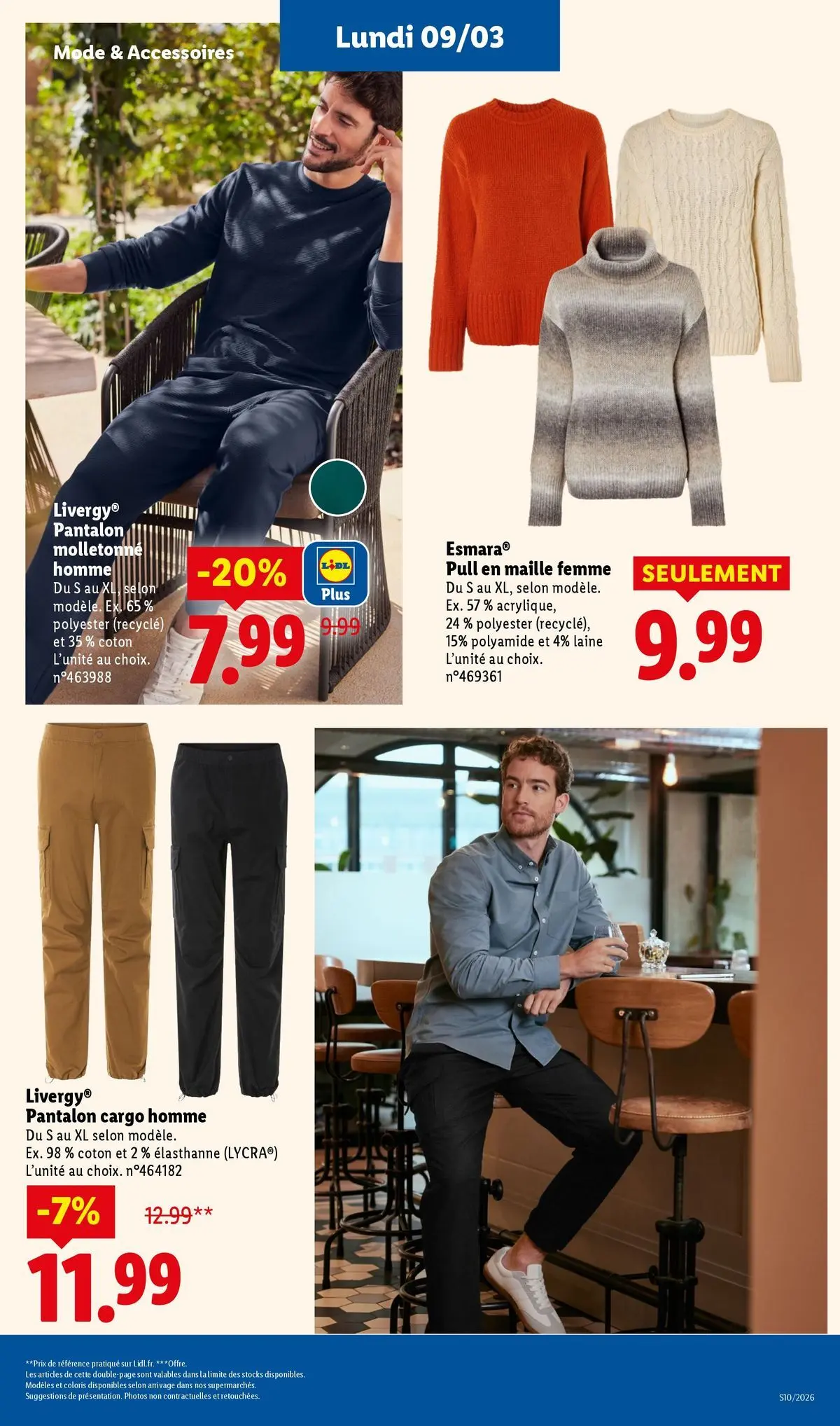 Catalogue LIDL du 05/03/2026 | Promo prospectus en ligne | Page: 69 | Produits: Coton, Pull, Pantalon Catalogue LIDL du 05/03/2026 | Promo prospectus en ligne | Page: 69 | Produits: Coton, Pull, Pantalon