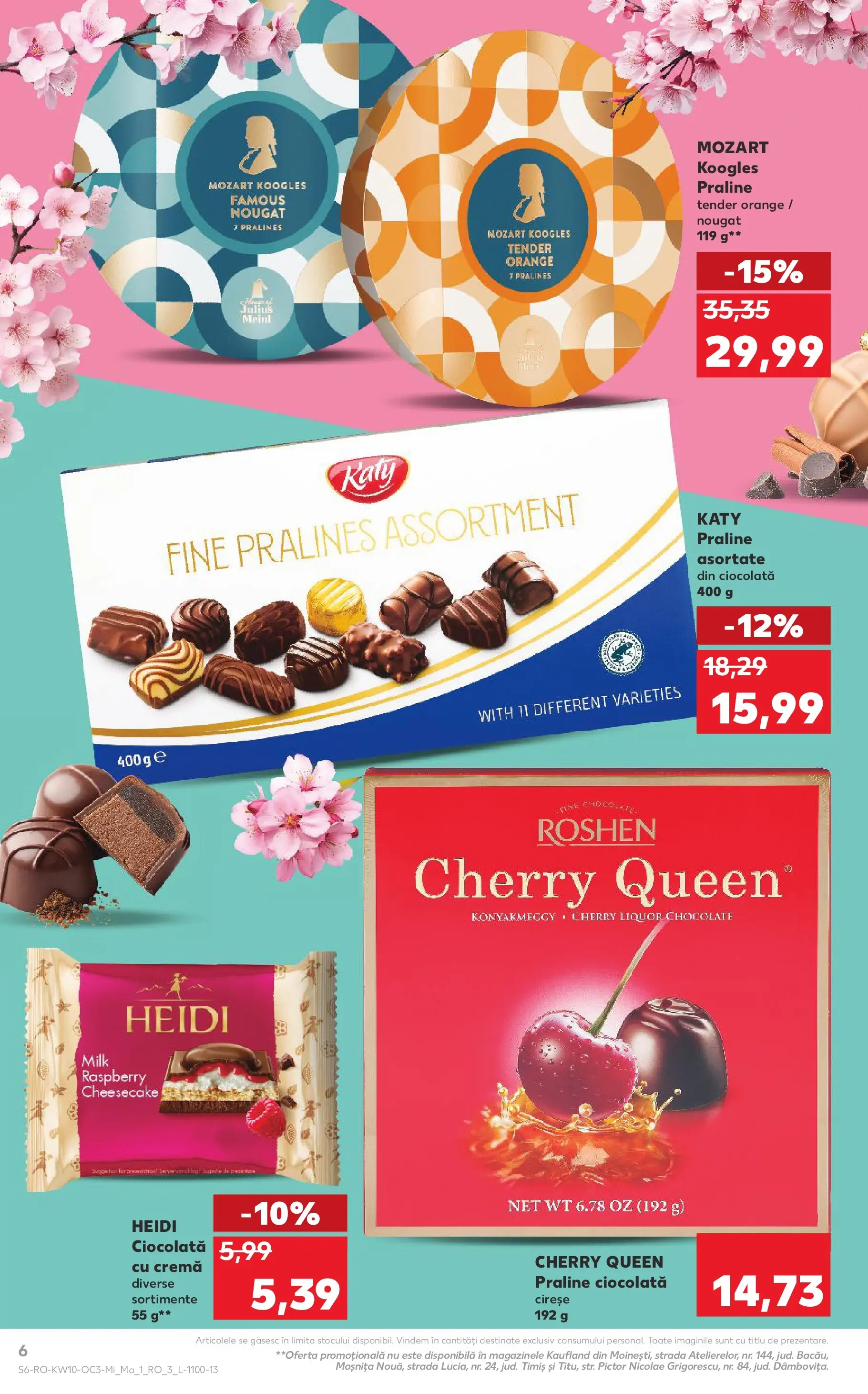 Kaufland Ploiești 04.03.2026 - Revista si Oferta | Pagină: 6 | Produse: Praline, Cremă, Ciocolată, Cireșe
