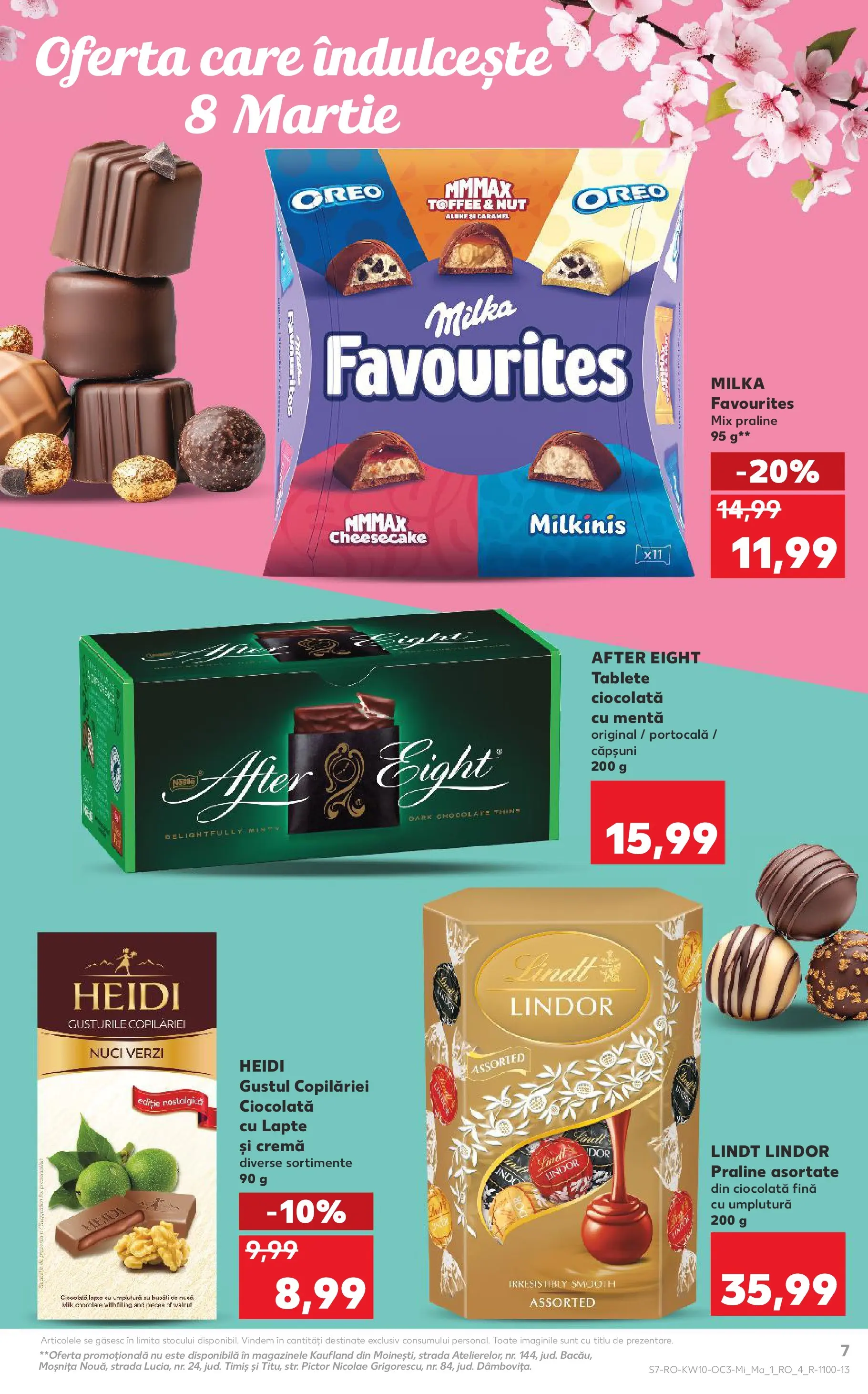 Kaufland Zalau 04.03.2026 - Revista si Oferta | Pagină: 7 | Produse: Praline, Lapte, Căpșuni, Nuci