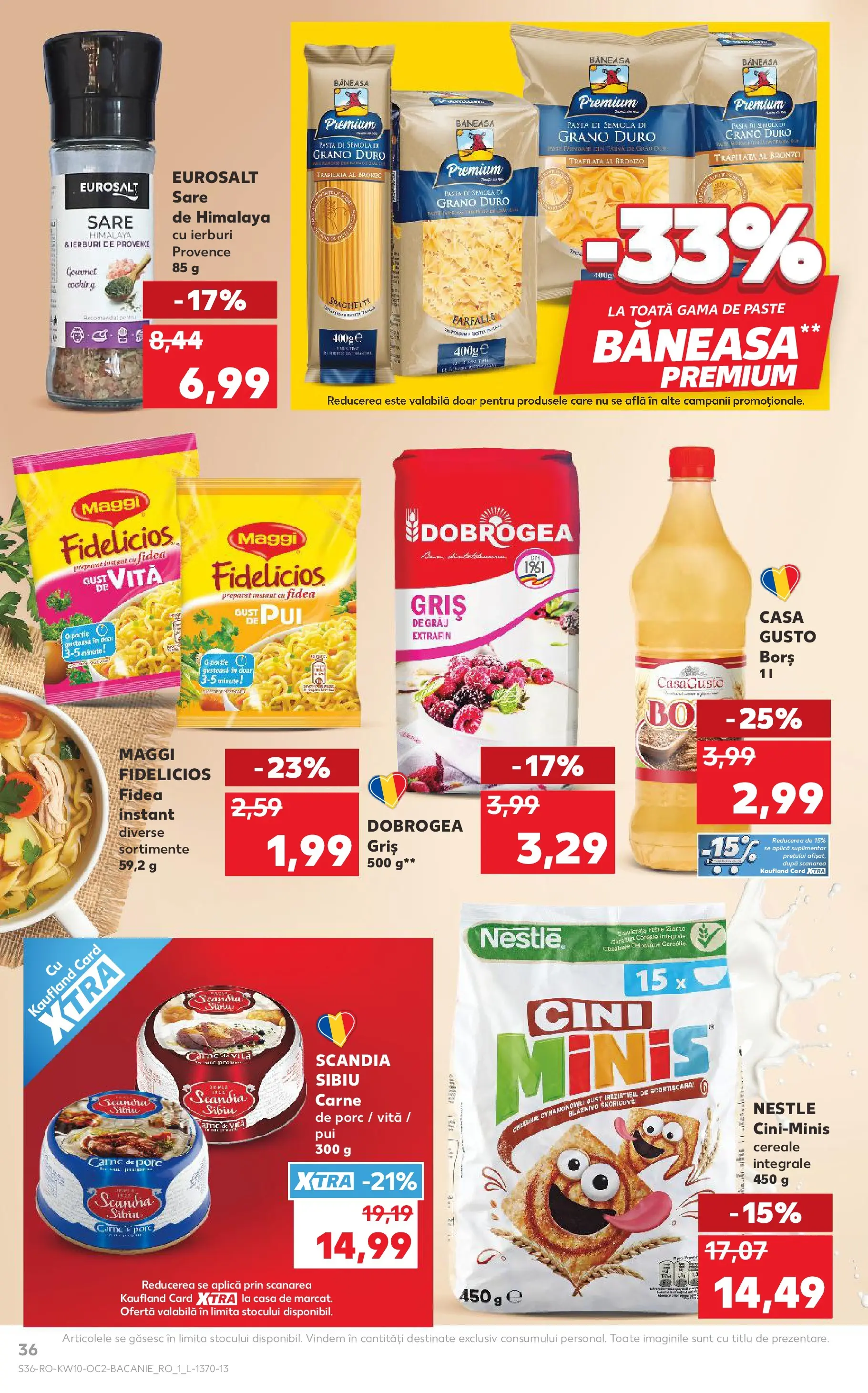 Kaufland Codlea 04.03.2026 - Revista si Oferta | Pagină: 36 | Produse: Făină, Noodles, Cereale, Paste