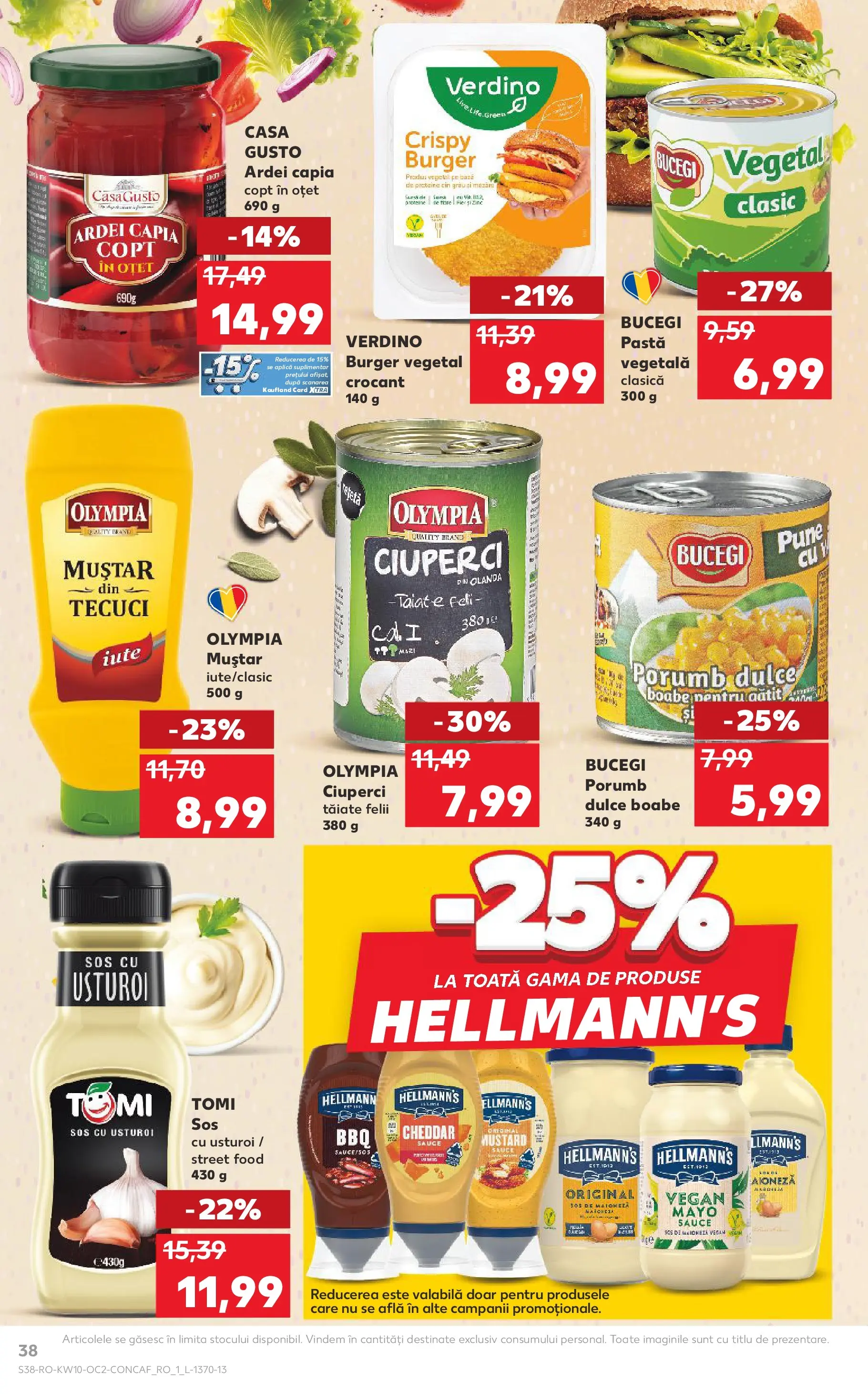Kaufland Codlea 04.03.2026 - Revista si Oferta | Pagină: 38 | Produse: Ardei, Konuşturucu Kuş Yemleri, Oțet, Porumb
