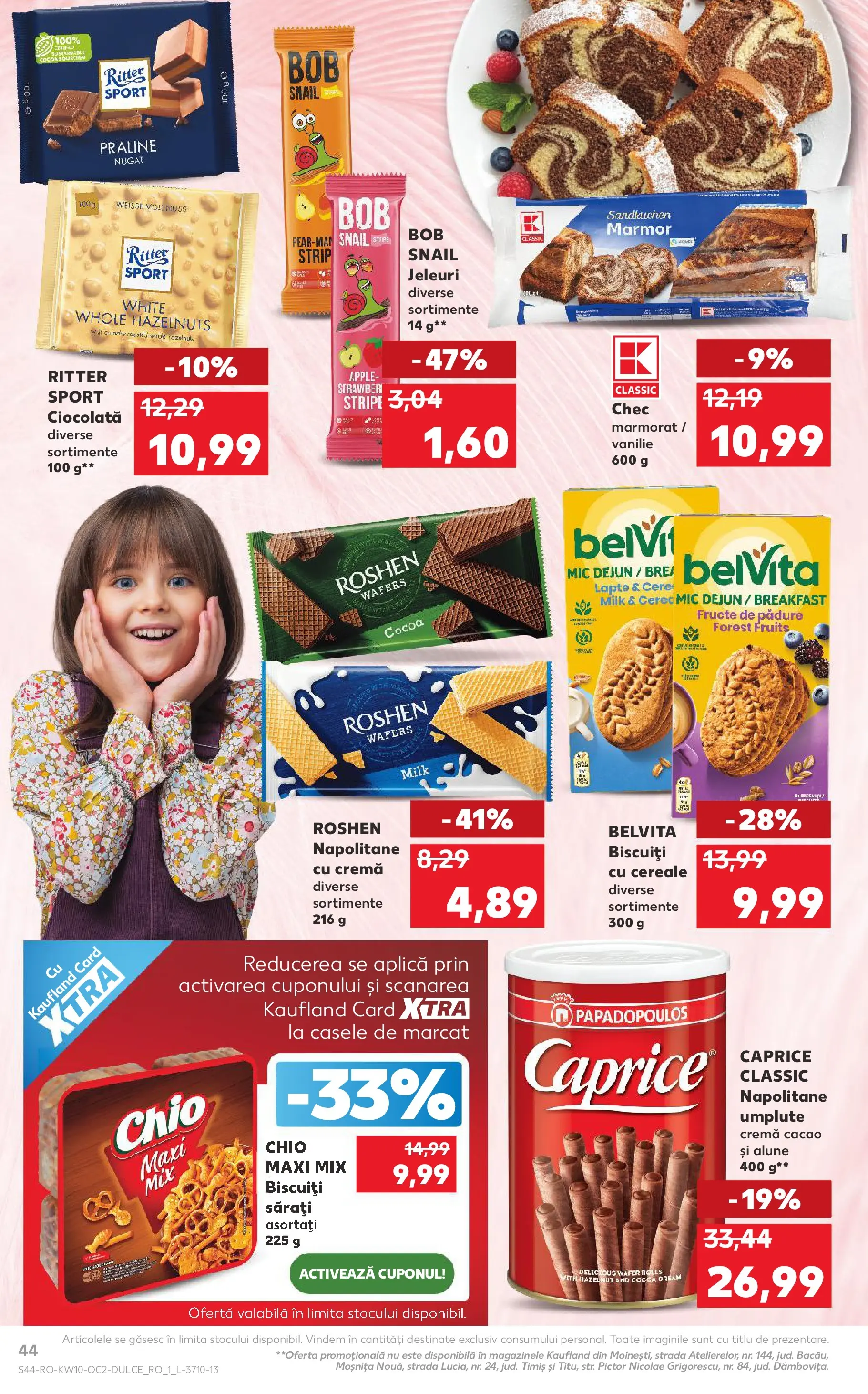 Kaufland Sovata 04.03.2026 - Revista si Oferta | Pagină: 44 | Produse: Napolitane, Praline, Apple, Fructe