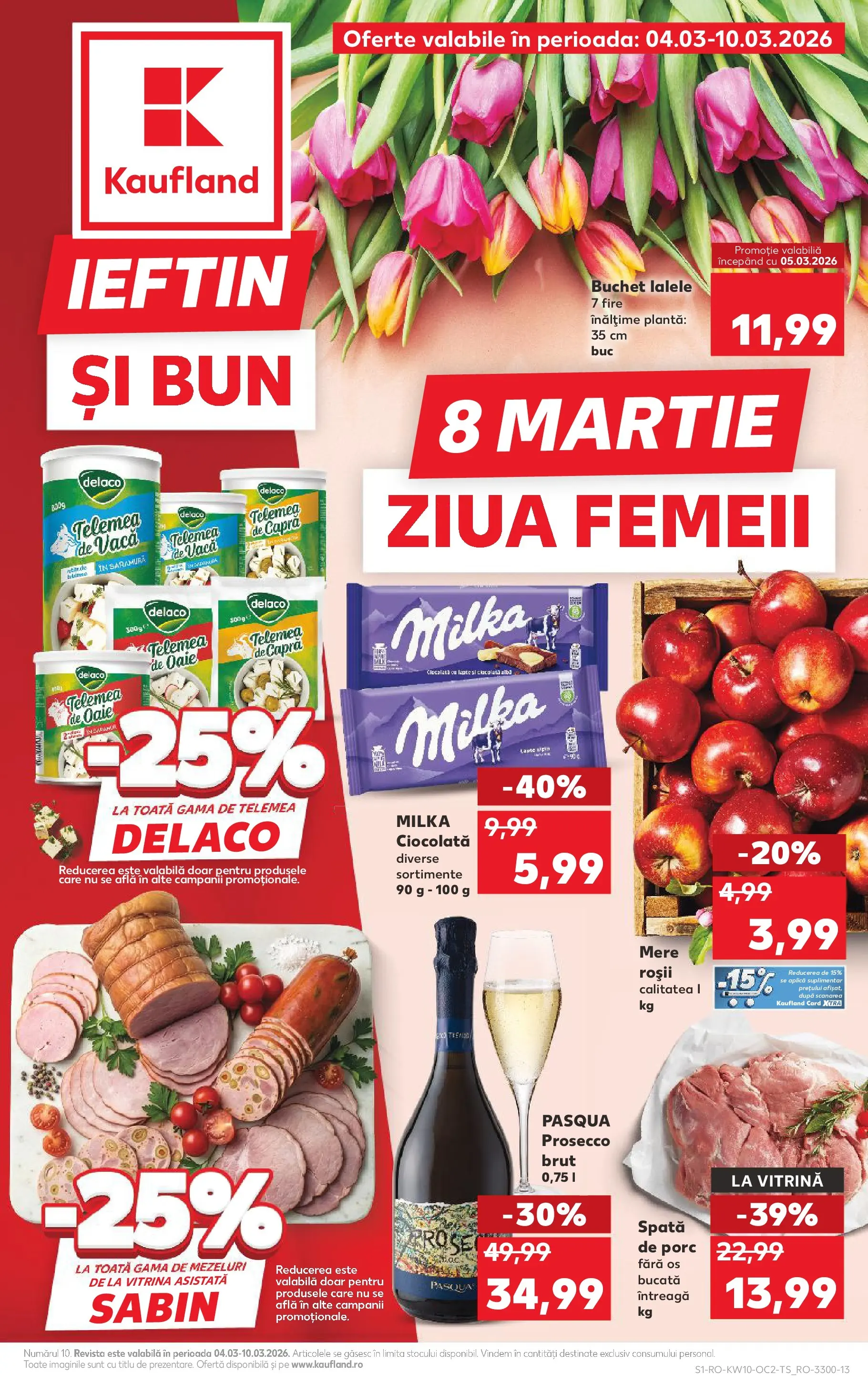 Kaufland Brașov 04.03.2026 - Revista si Oferta | Pagină: 1 | Produse: Light Kedi Konservesi, Vitrină, Prosecco, Roșii