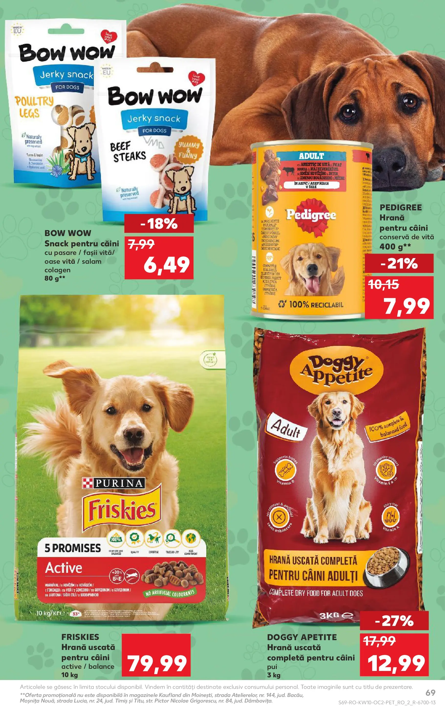 Kaufland Comarnic 04.03.2026 - Revista si Oferta | Pagină: 69 | Produse: Hrană pentru câini, Hacıyatmaz Kedi Oyuncağı, Salam