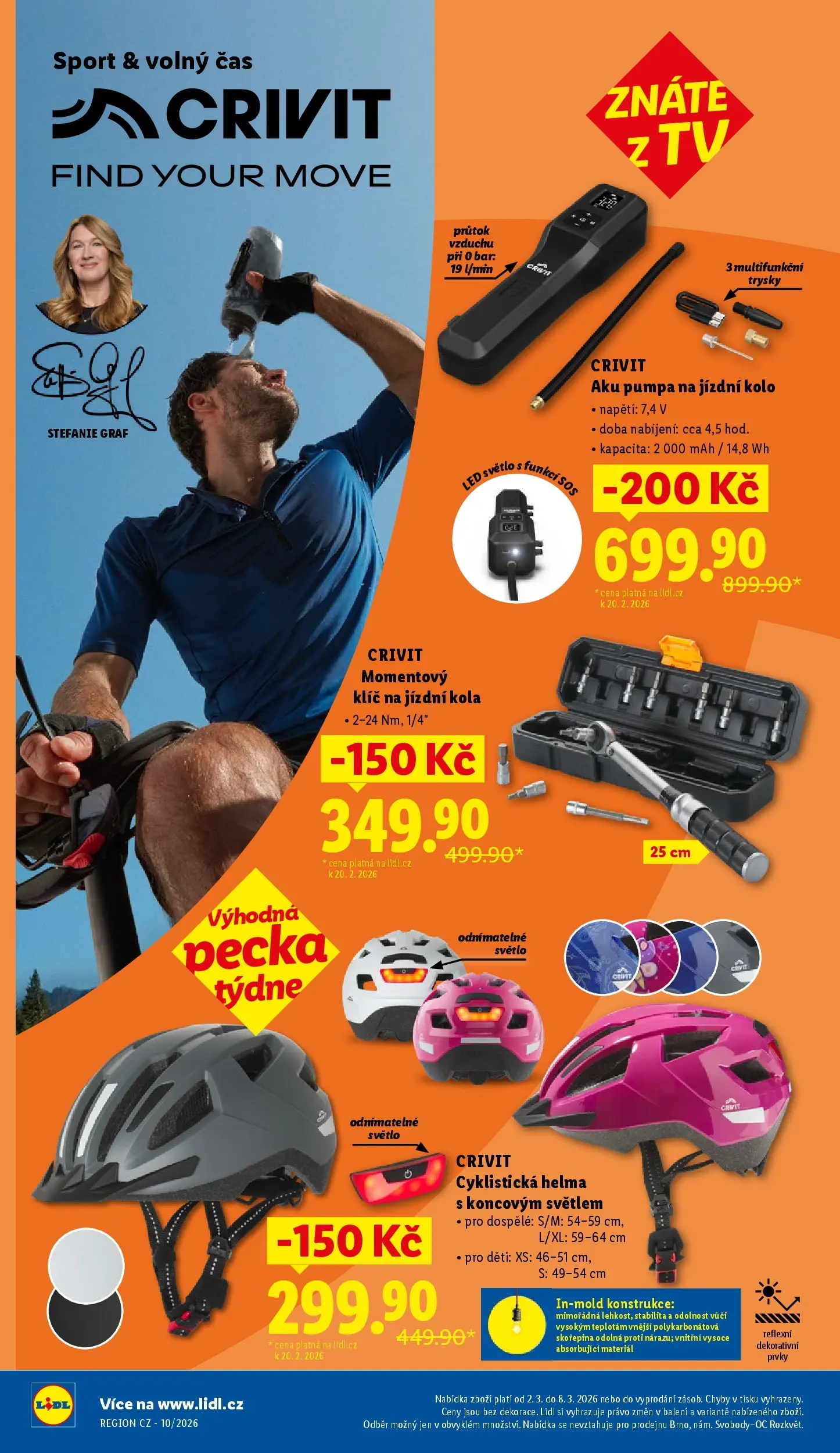 Lidl leták od 01.03.2026 - Nový akční leták | Strana: 32 | Produkty: Tv, Cyklistická helma, LED, LED světlo