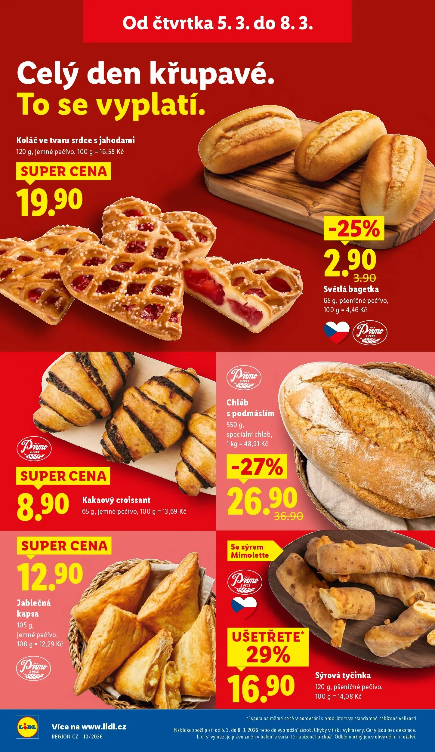 Lidl leták od 04.03.2026 - Nový akční leták | Strana: 14 | Produkty: Chléb, Apple, Croissant