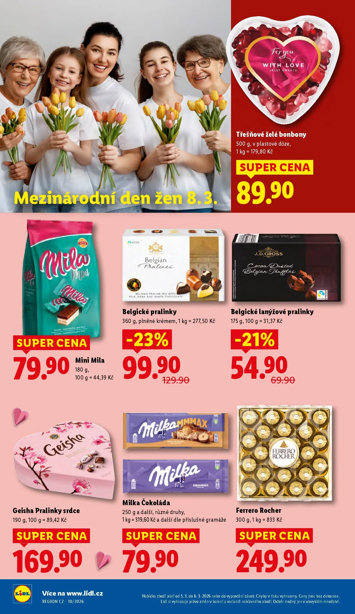 Lidl leták od 04.03.2026 - Nový akční leták | Strana: 18 | Produkty: Ferrero Rocher, Čokoláda, Milka, Truffles