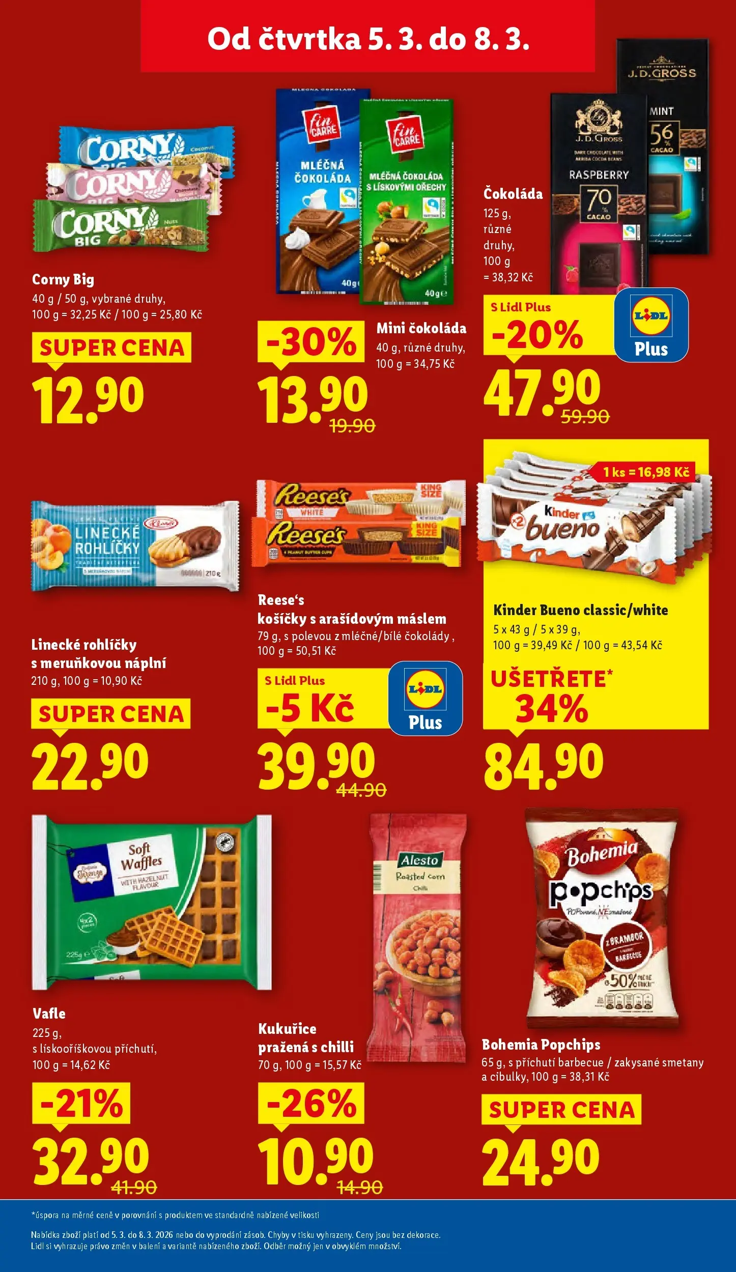 Lidl leták od 04.03.2026 - Nový akční leták | Strana: 27 | Produkty: Ořechy, Vafle, Čokoláda Fin Carré, Kinder Bueno