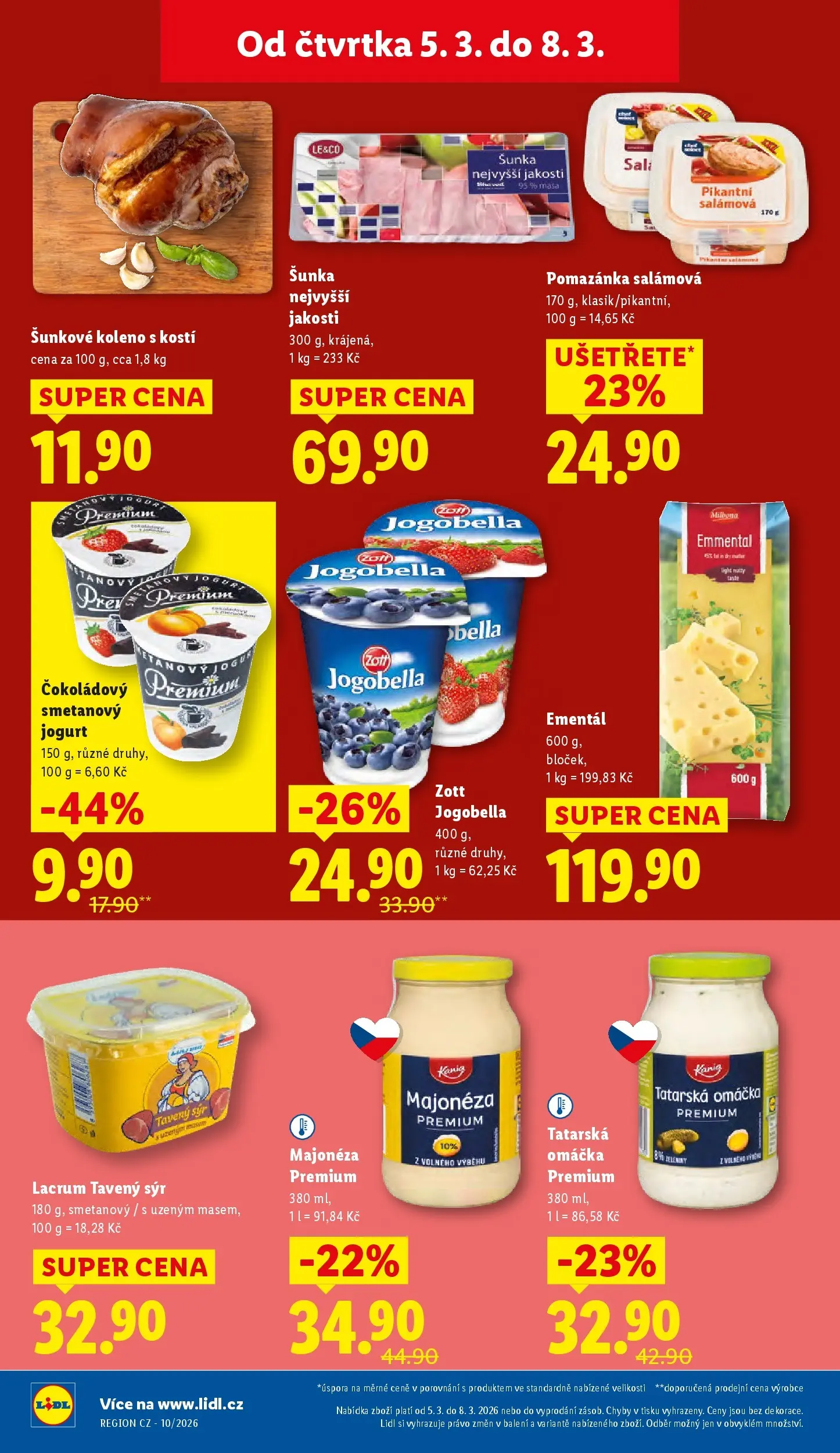 Lidl leták od 04.03.2026 - Nový akční leták | Strana: 28 | Produkty: Tavený sýr, Milbona, Pomazánka, Jogobella