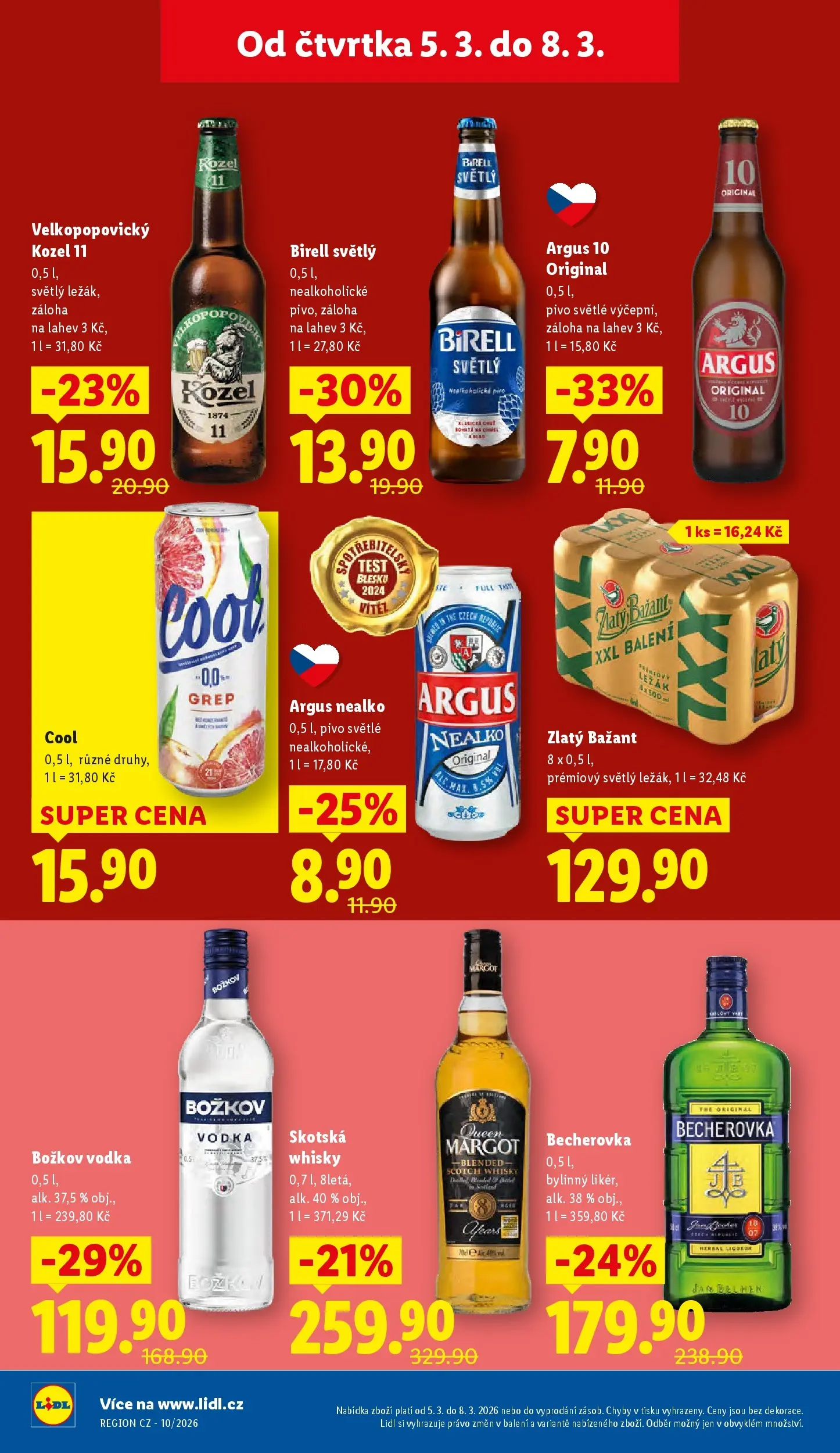 Lidl leták od 04.03.2026 - Nový akční leták | Strana: 30 | Produkty: Pero, Pivo, Kozel 11, Láhev