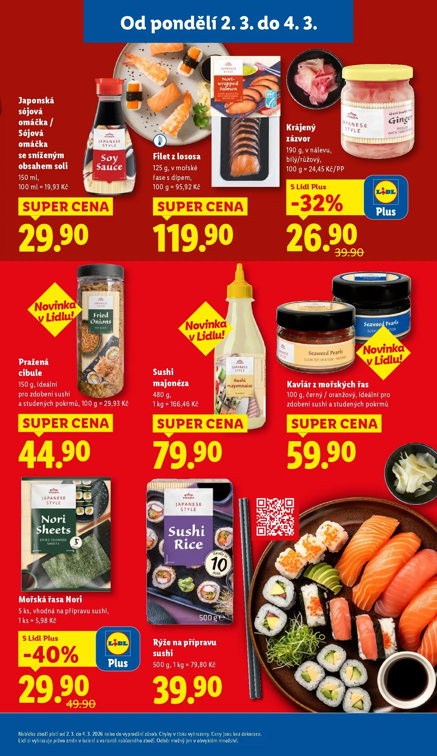 Lidl leták od 01.03.2026 - Nový akční leták | Strana: 19 | Produkty: Sójová omáčka, Majonéza, Filet, Cibule