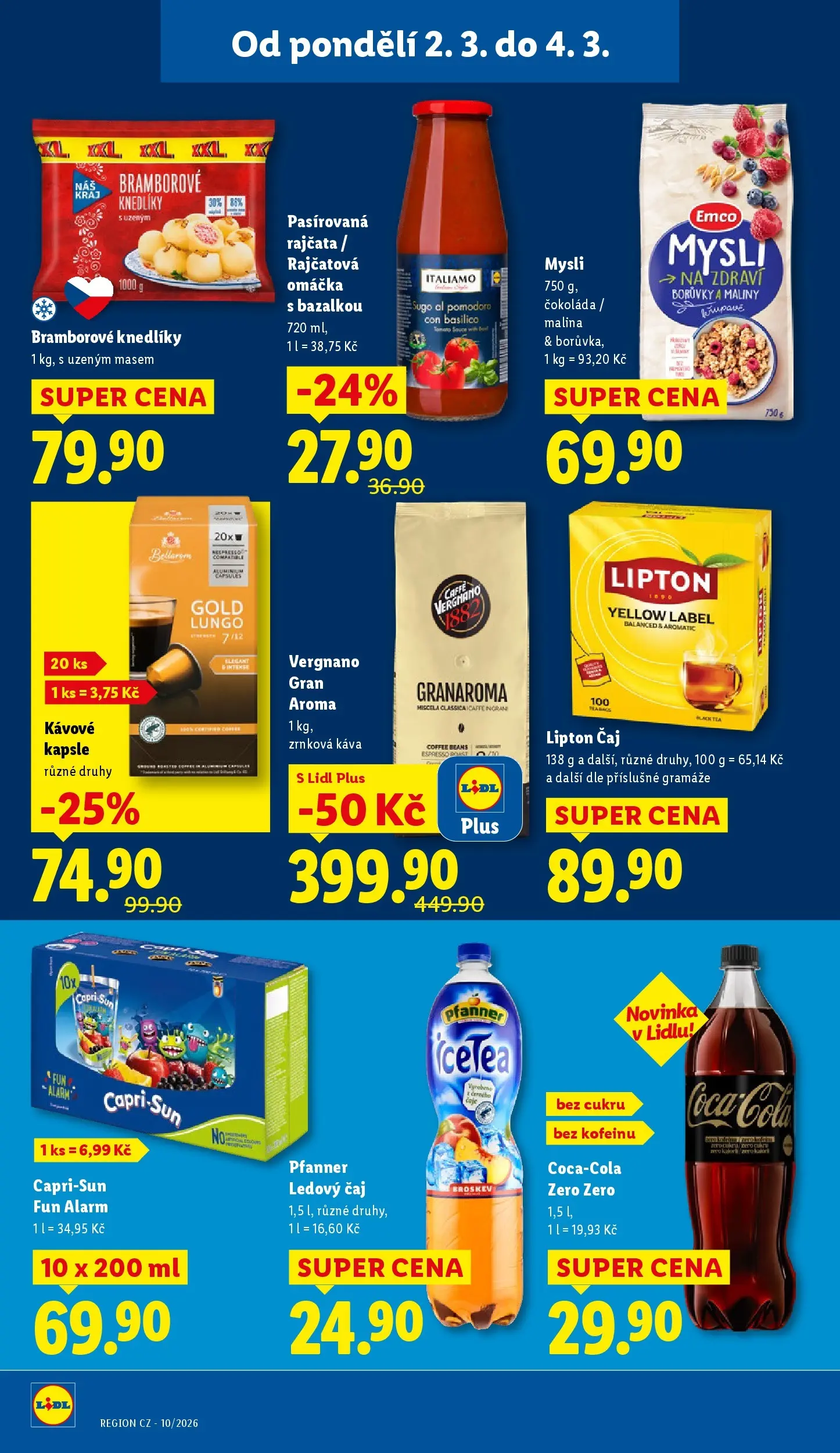 Lidl leták od 01.03.2026 - Nový akční leták | Strana: 26 | Produkty: Káva, Kapsle, Maliny, Cola