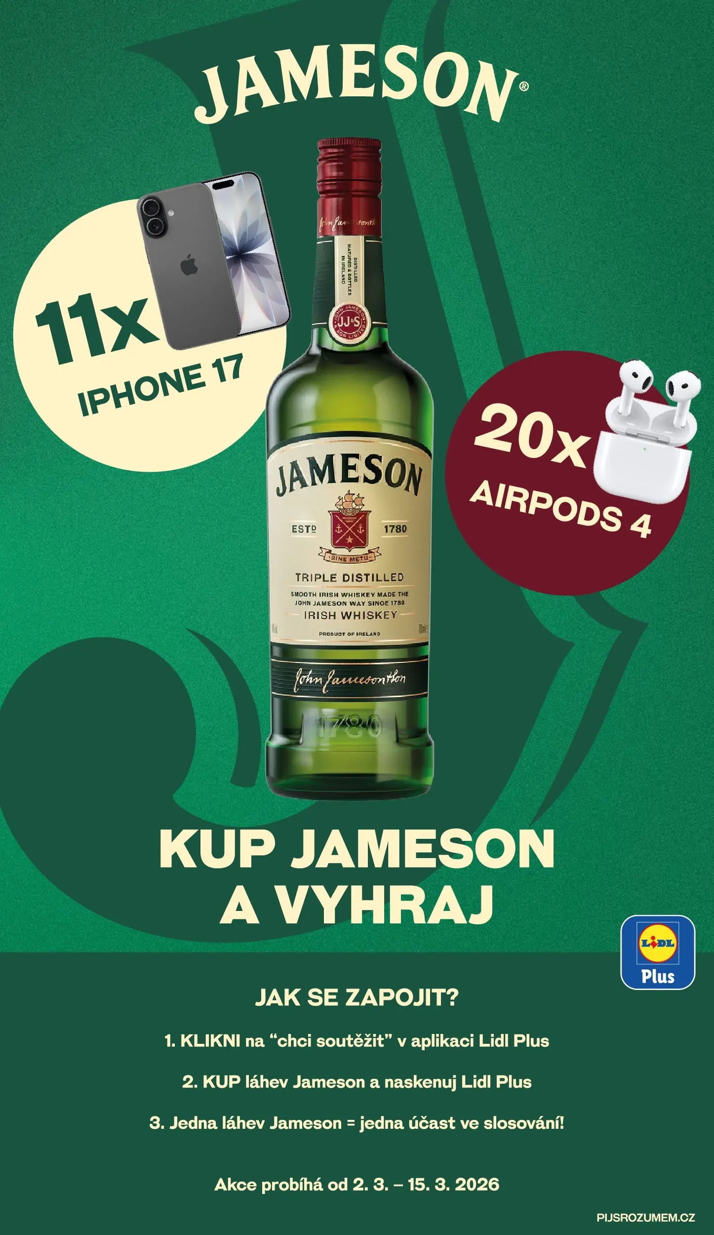 Lidl leták od 01.03.2026 - Nový akční leták | Strana: 28 | Produkty: Whiskey, Jameson, Airpods, Apple
