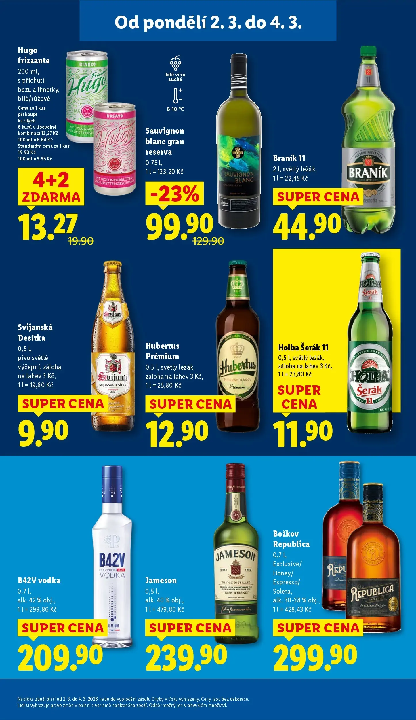 Lidl leták od 01.03.2026 - Nový akční leták | Strana: 29 | Produkty: Vodka, Božkov, Braník 11, Láhev
