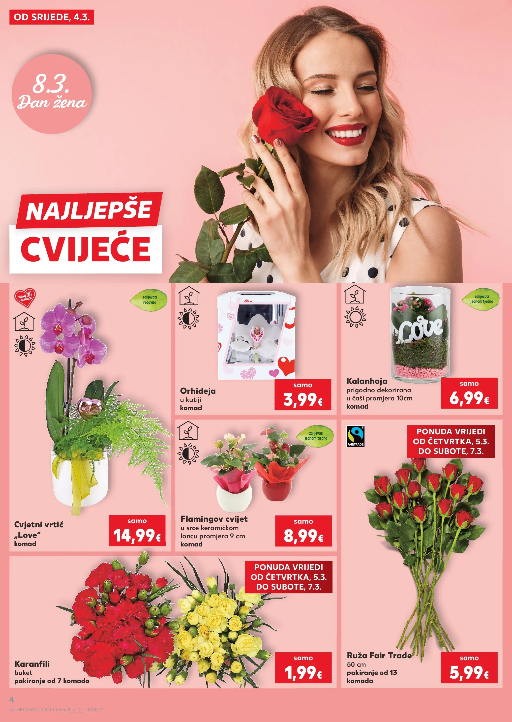 Kaufland - Kaufland katalog do 10.03.2026 novi od 03.03.2026 na listanje > letak digitalni | Stranica: 4 | Proizvodi: Cvijeće, Orhideja