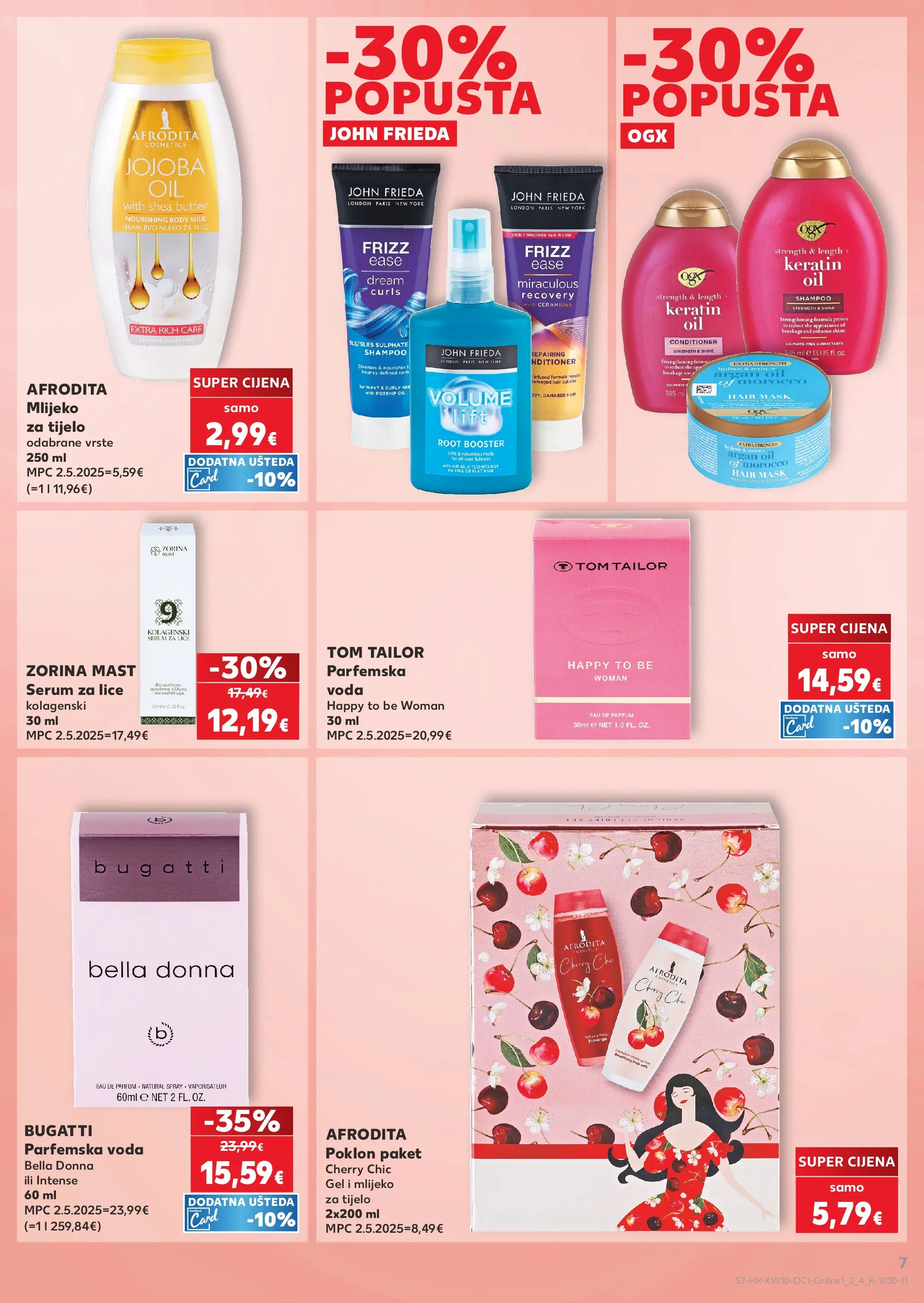 Kaufland - Kaufland katalog do 10.03.2026 novi od 03.03.2026 na listanje > letak digitalni | Stranica: 7 | Proizvodi: Mast, Serum za lice, Mlijeko za tijelo, Voda