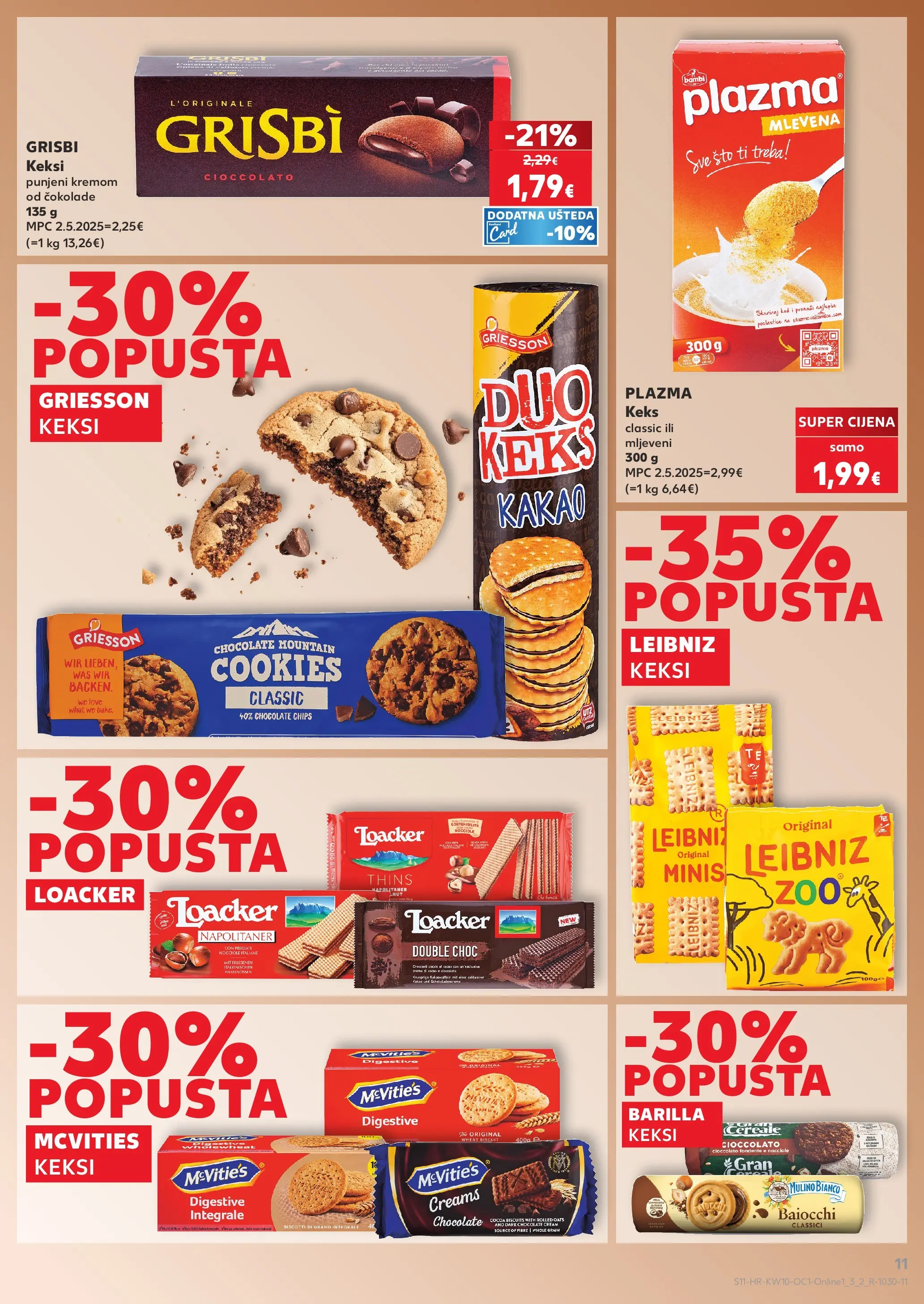 Kaufland - Kaufland katalog do 10.03.2026 novi od 03.03.2026 na listanje > letak digitalni | Stranica: 11 | Proizvodi: Keksi, Keks, Kakao, Barilla