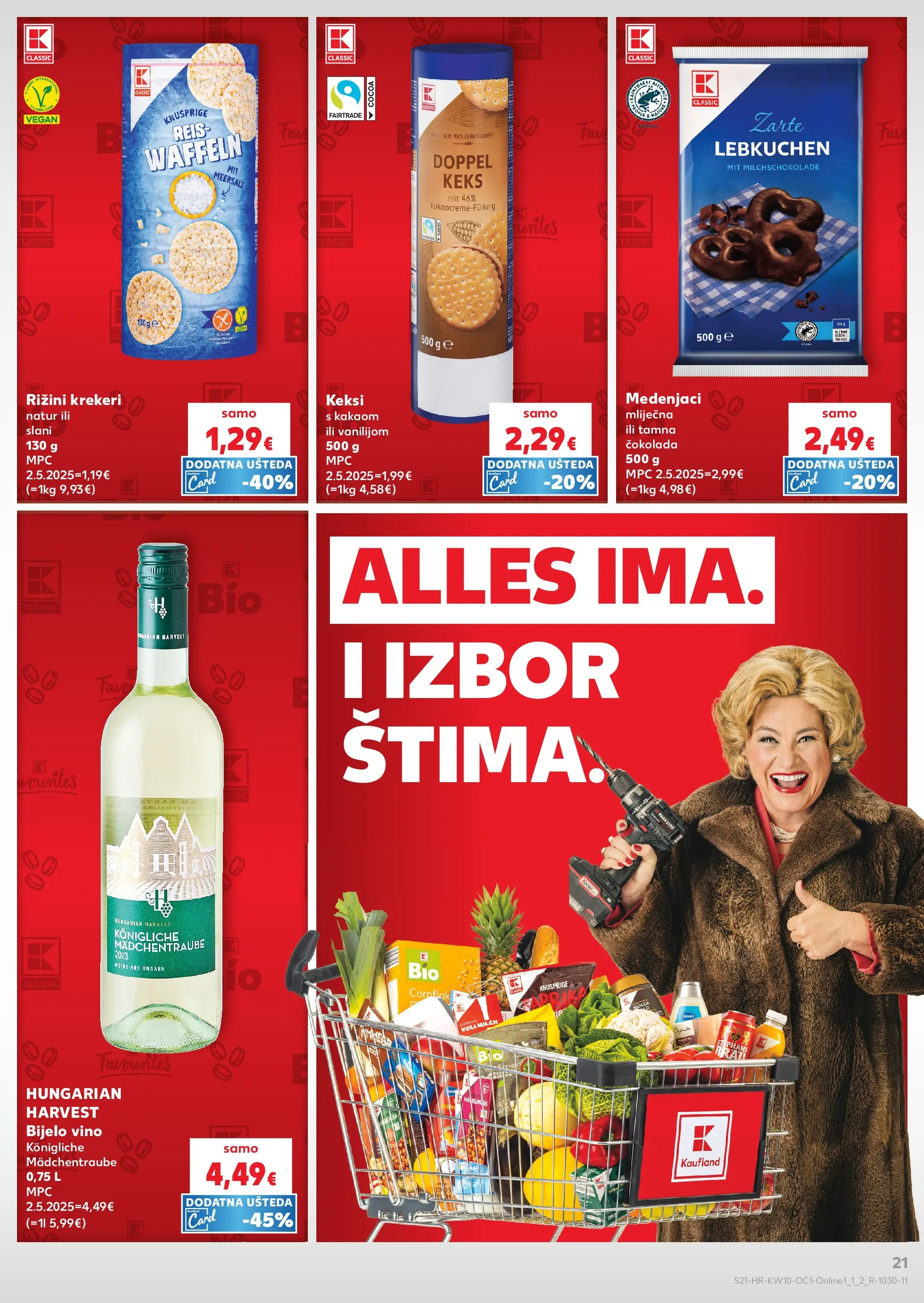 Kaufland - Kaufland katalog do 10.03.2026 novi od 03.03.2026 na listanje > letak digitalni | Stranica: 21 | Proizvodi: Keksi, Vino, Krekeri, Parkside
