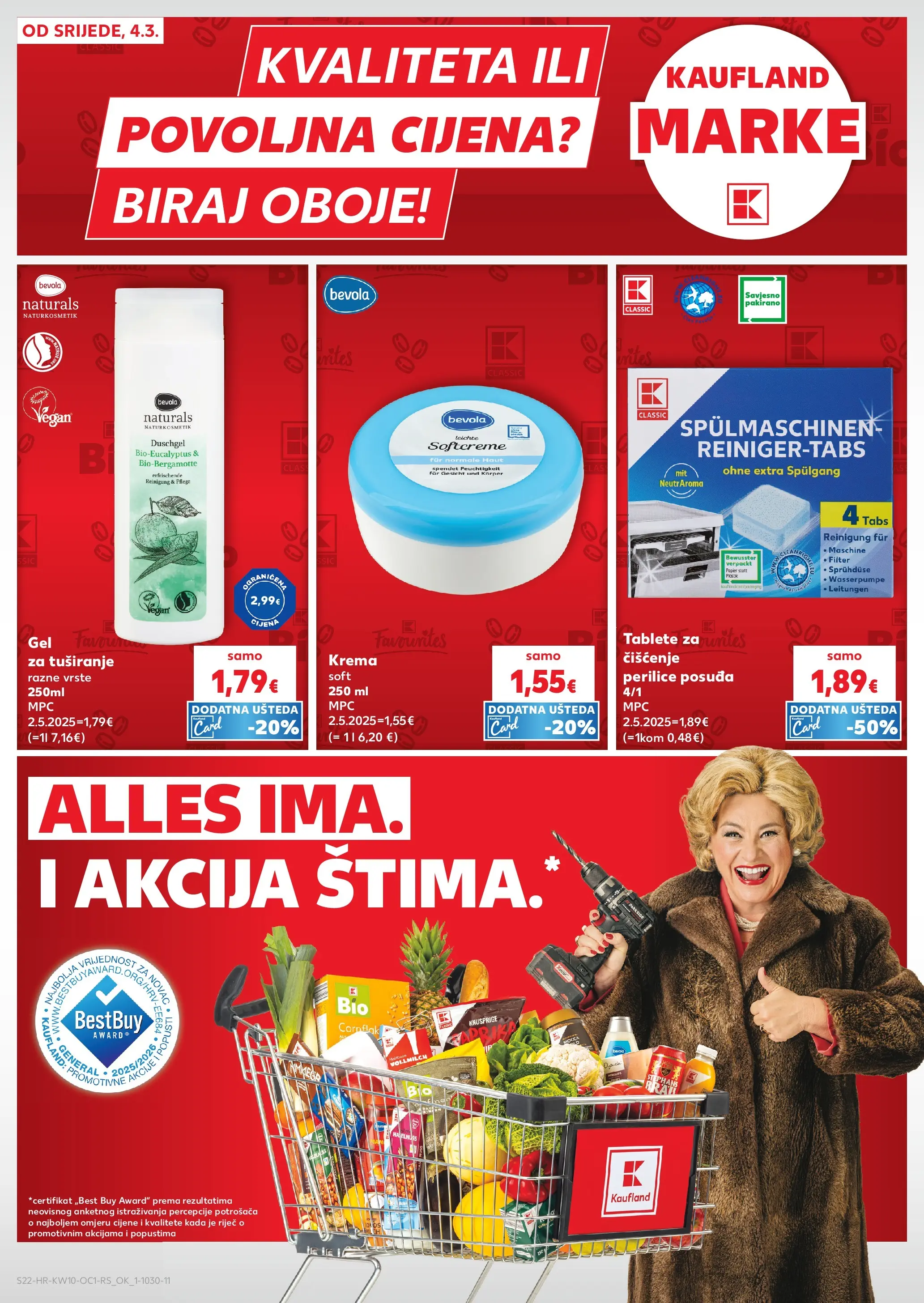 Kaufland - Kaufland katalog do 10.03.2026 novi od 03.03.2026 na listanje > letak digitalni | Stranica: 22 | Proizvodi: Krema
