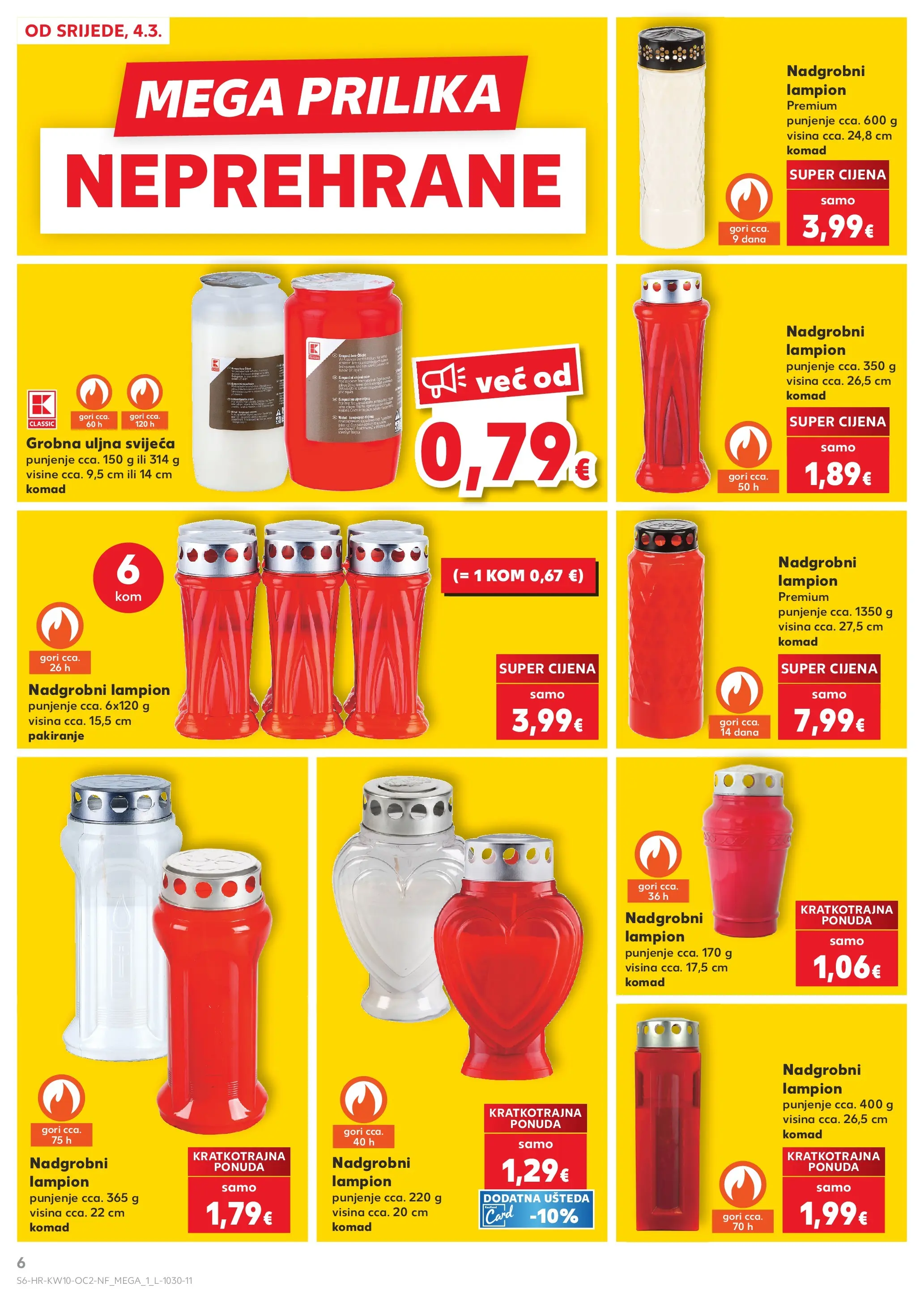 Kaufland - Kaufland katalog do 10.03.2026 novi od 03.03.2026 na listanje > letak digitalni | Stranica: 6 | Proizvodi: Lampion