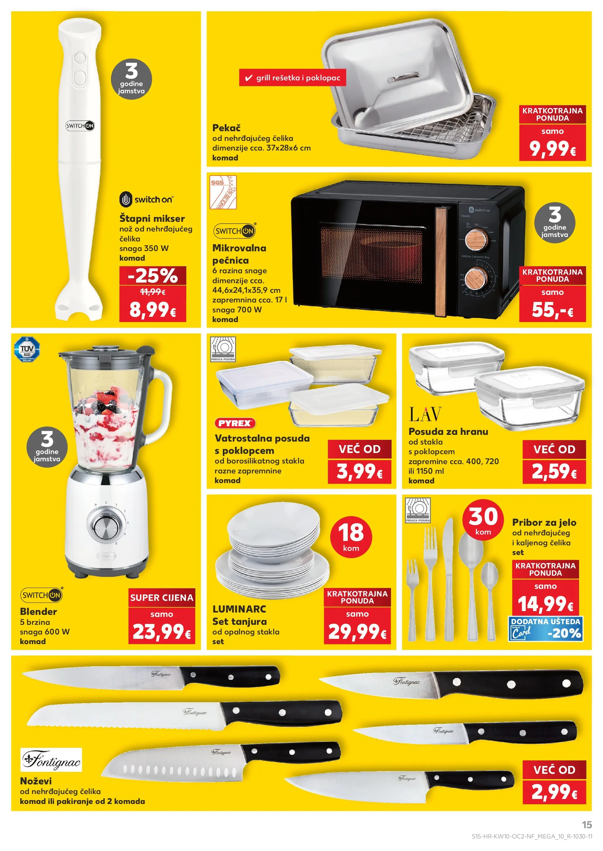 Kaufland - Kaufland katalog do 10.03.2026 novi od 03.03.2026 na listanje > letak digitalni | Stranica: 15 | Proizvodi: Mikser, Perilica posuđa, Pan, Blender
