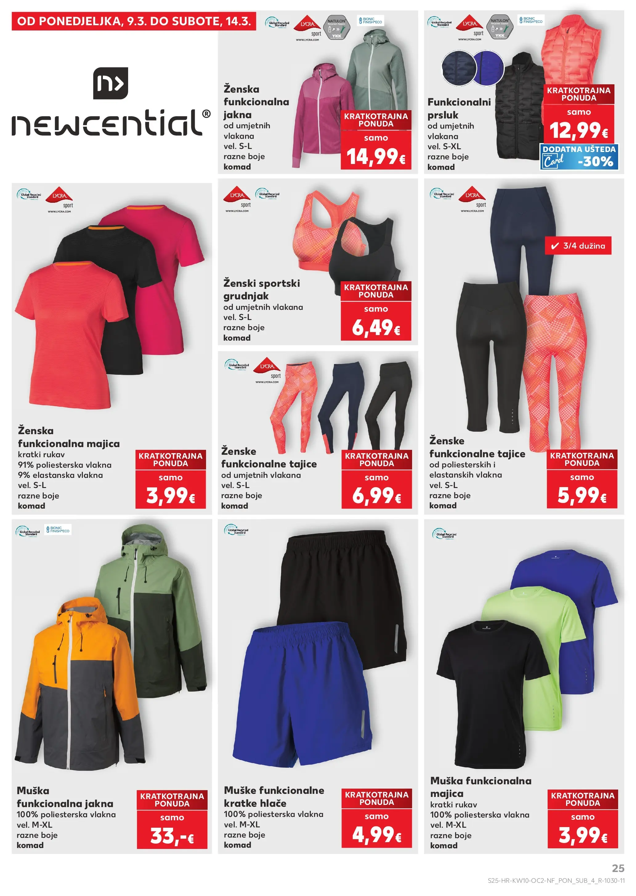 Kaufland - Kaufland katalog do 10.03.2026 novi od 03.03.2026 na listanje > letak digitalni | Stranica: 25 | Proizvodi: Majica, Prsluk, Grudnjak, Tajice