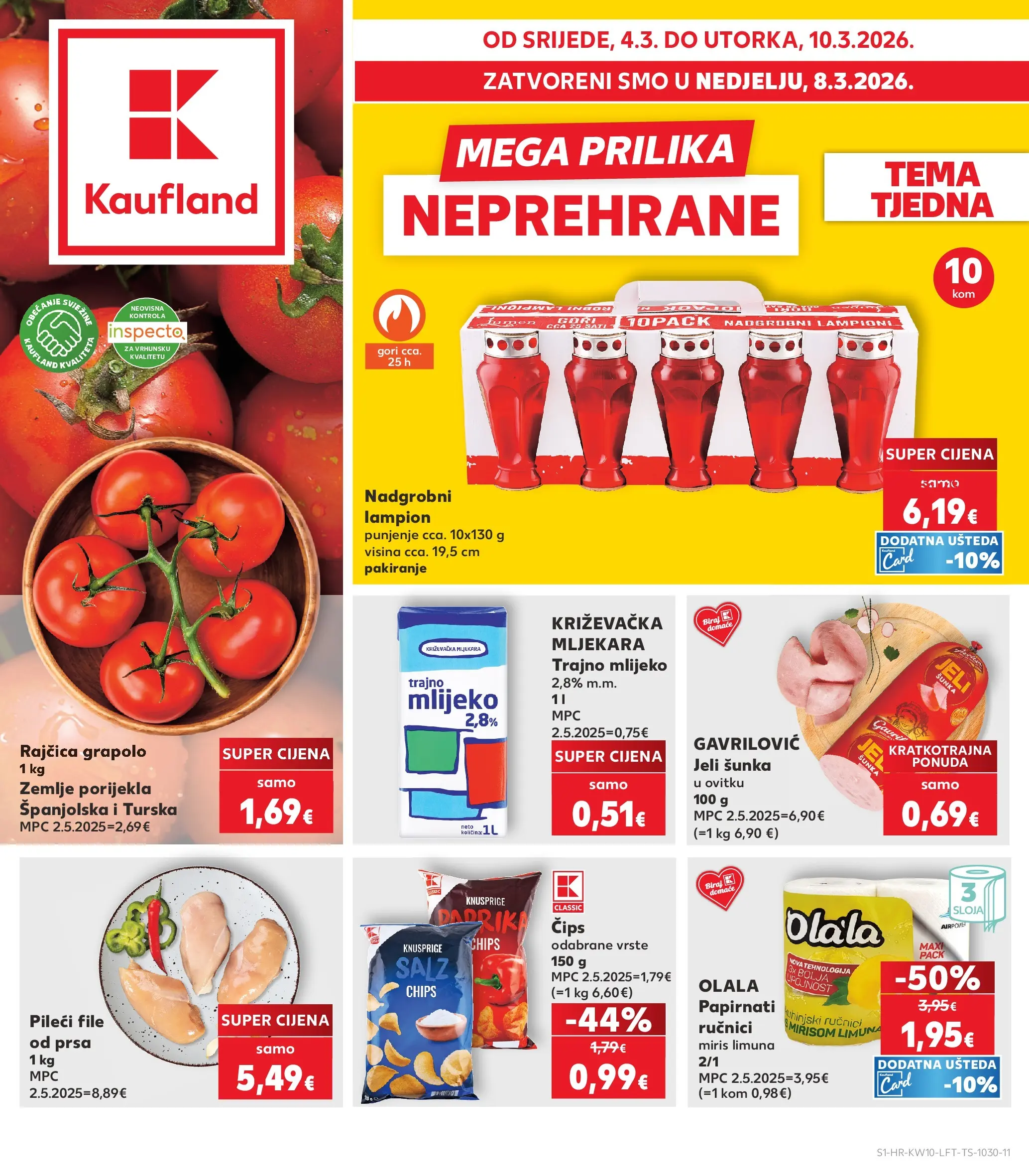 Kaufland - Kaufland katalog do 10.03.2026 novi od 03.03.2026 na listanje > letak digitalni | Stranica: 1 | Proizvodi: Miris, Mlijeko, Lampion, Rajčica