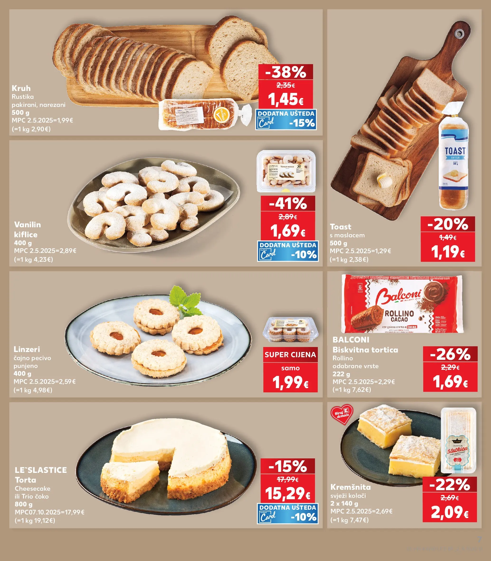 Kaufland - Kaufland katalog do 10.03.2026 novi od 03.03.2026 na listanje > letak digitalni | Stranica: 7 | Proizvodi: Kruh, Toast, Pecivo, Torta