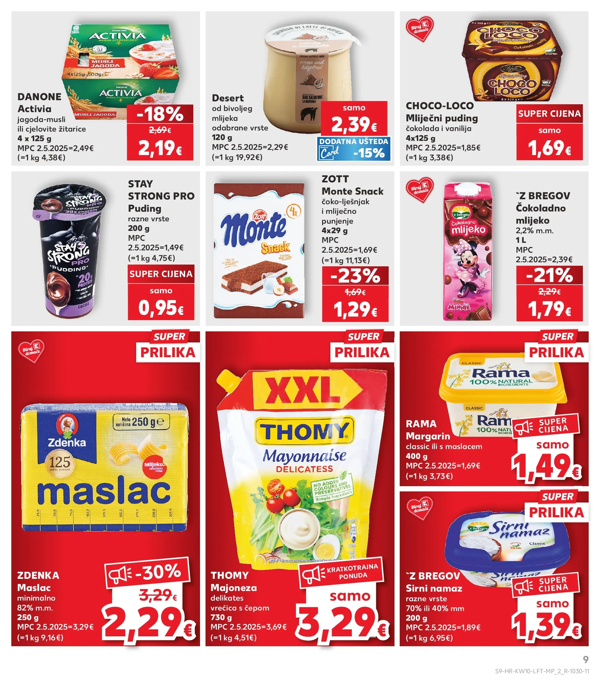 Kaufland - Kaufland katalog do 10.03.2026 novi od 03.03.2026 na listanje > letak digitalni | Stranica: 9 | Proizvodi: Mlijeko, Maslac, Žitarice, Musli