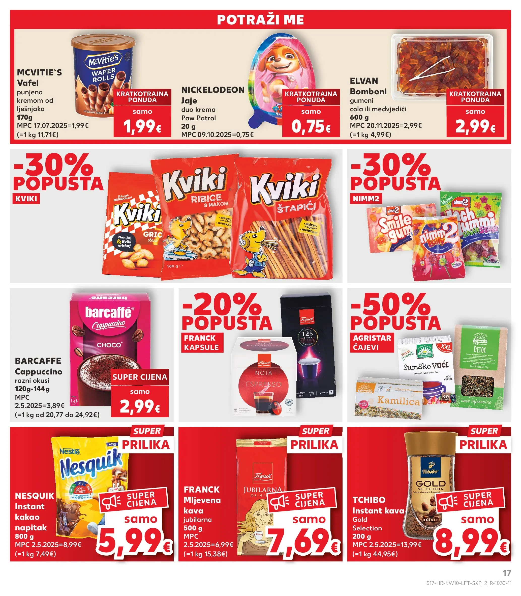 Kaufland - Kaufland katalog do 10.03.2026 novi od 03.03.2026 na listanje > letak digitalni | Stranica: 17 | Proizvodi: Šumsko voće, Bomboni, Krema, Cappuccino