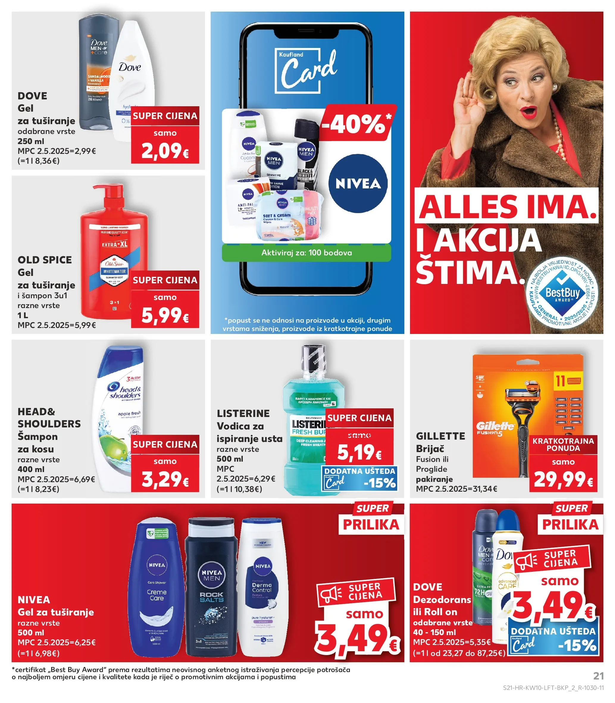 Kaufland - Kaufland katalog do 10.03.2026 novi od 03.03.2026 na listanje > letak digitalni | Stranica: 21 | Proizvodi: Brijač, Gel za tuširanje, Nivea, Dove