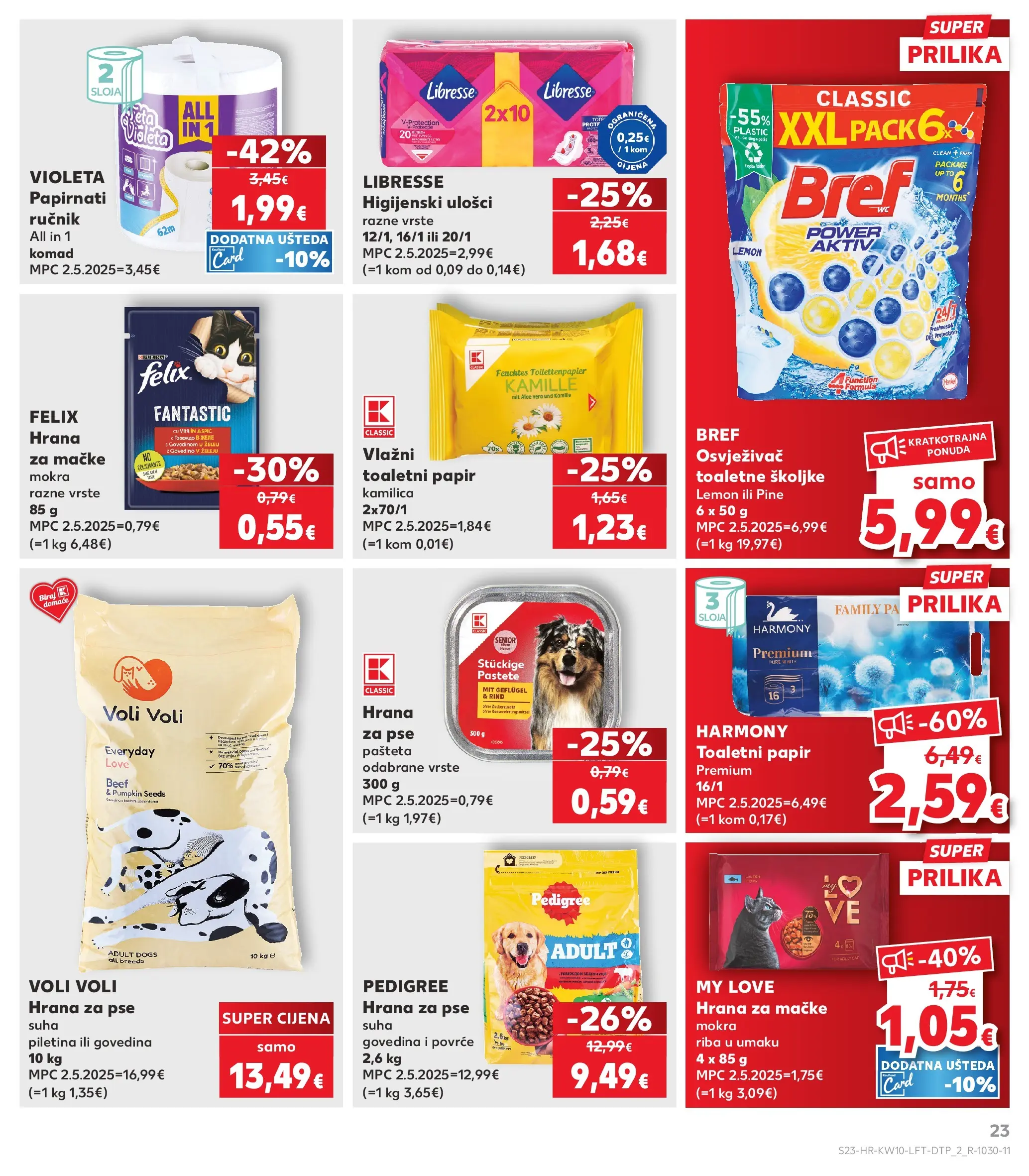 Kaufland - Kaufland katalog do 10.03.2026 novi od 03.03.2026 na listanje > letak digitalni | Stranica: 23 | Proizvodi: Higijenski ulošci, Piletina, Ručnik, Povrće