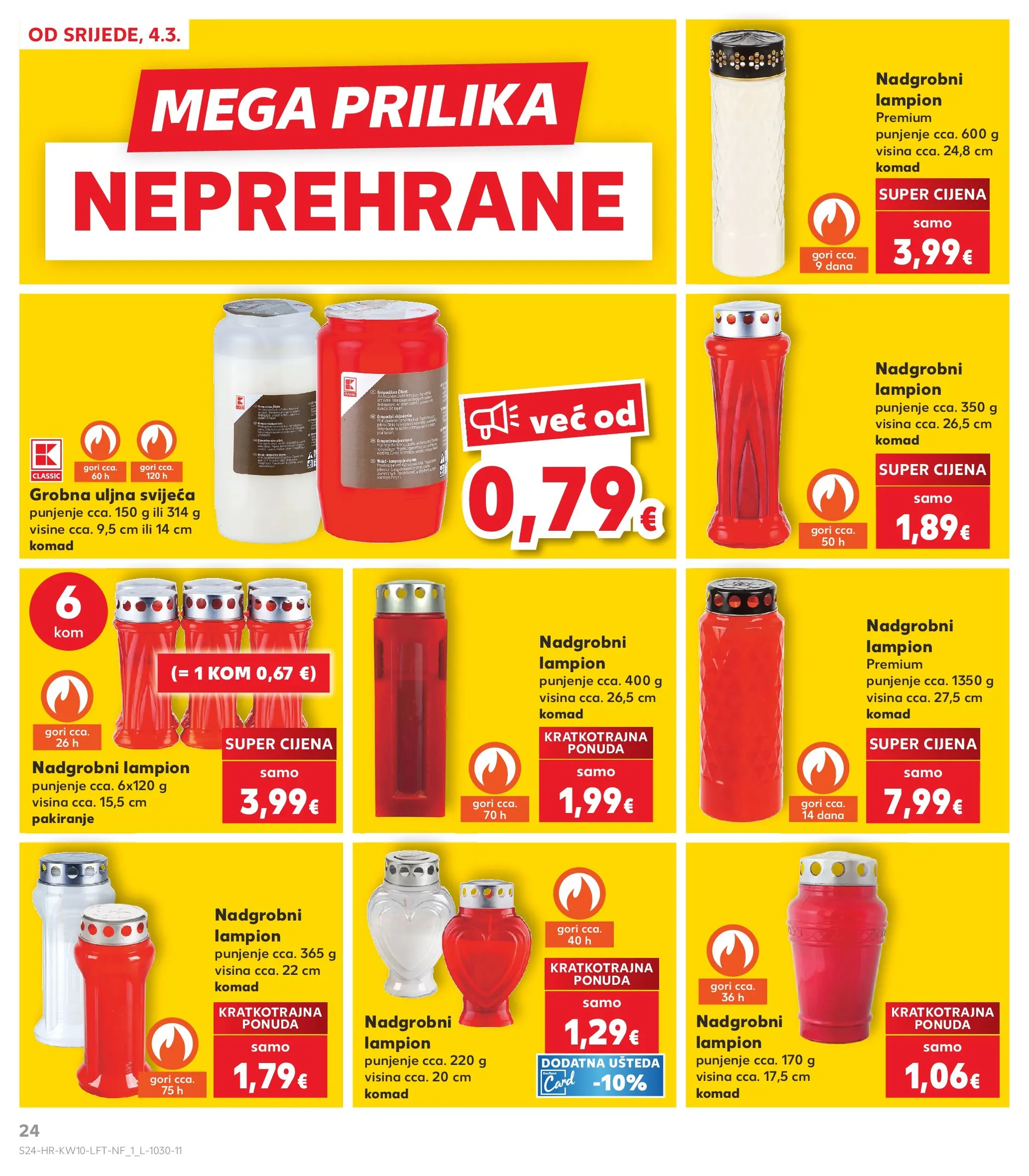 Kaufland - Kaufland katalog do 10.03.2026 novi od 03.03.2026 na listanje > letak digitalni | Stranica: 24 | Proizvodi: Lampion