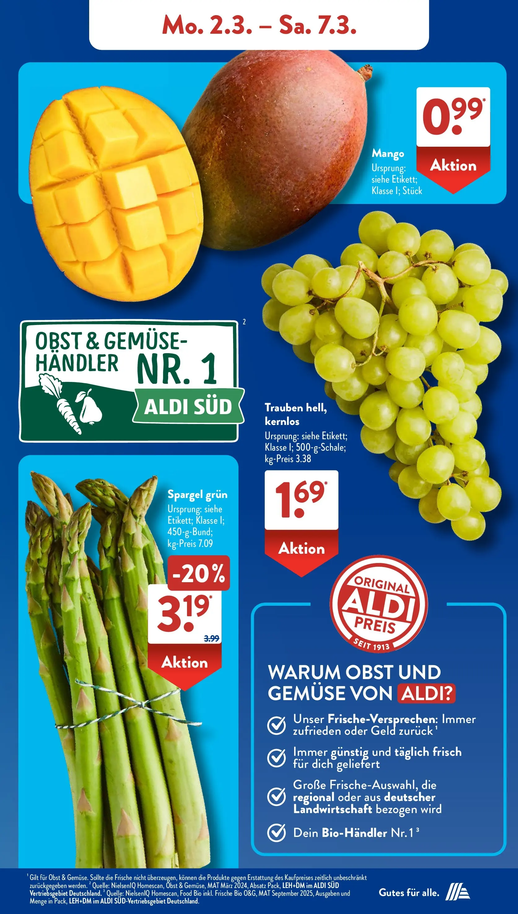 Aldi Süd Wochenangebote (ab 02.03.2026) zum Blättern | Seite: 5 | Produkte: Trauben, Spargel, Obst, Mango