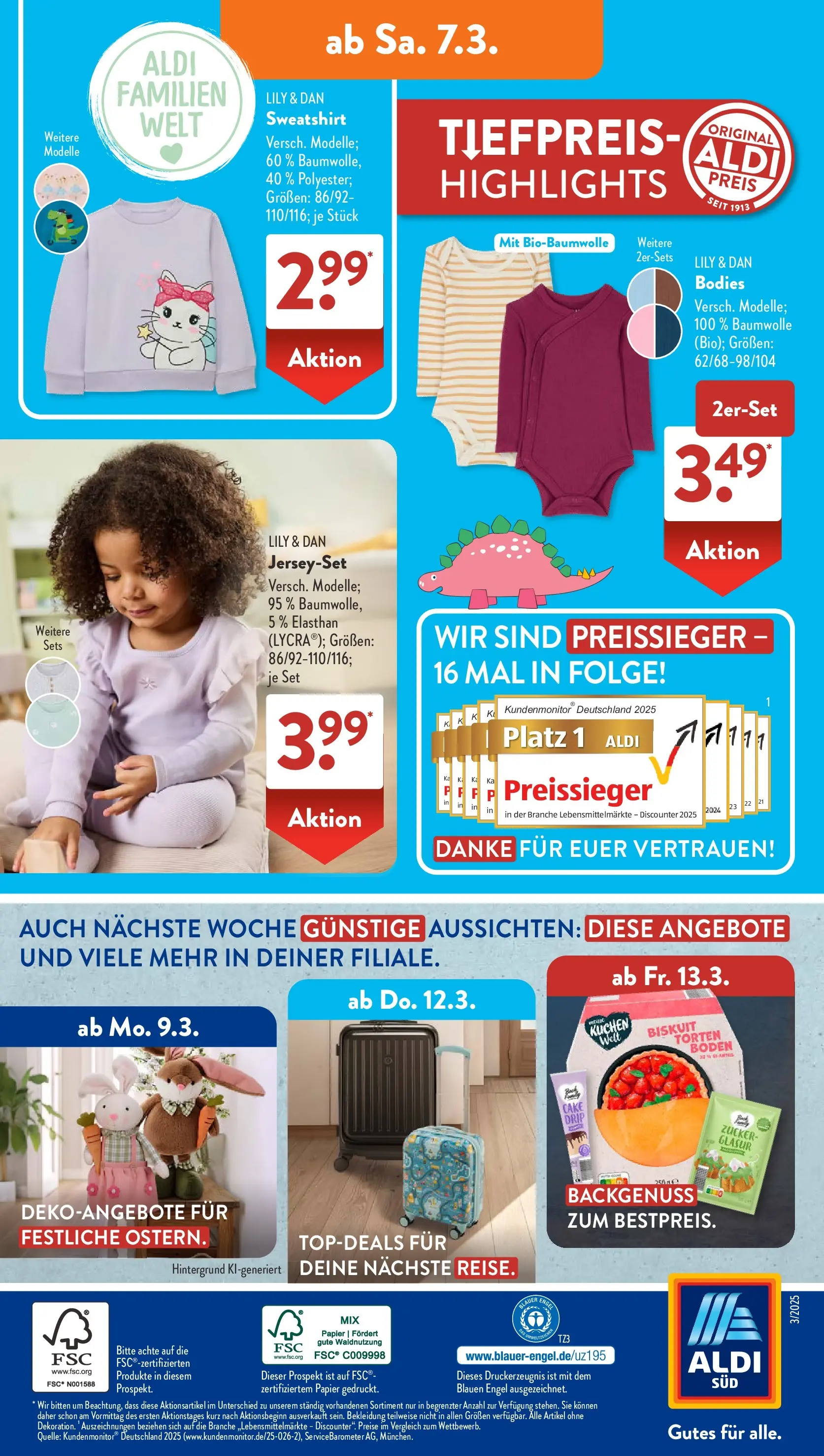Aldi Süd Wochenangebote (ab 02.03.2026) zum Blättern | Seite: 26 | Produkte: Sweatshirt, Zucker, Bekleidung, Kuchen