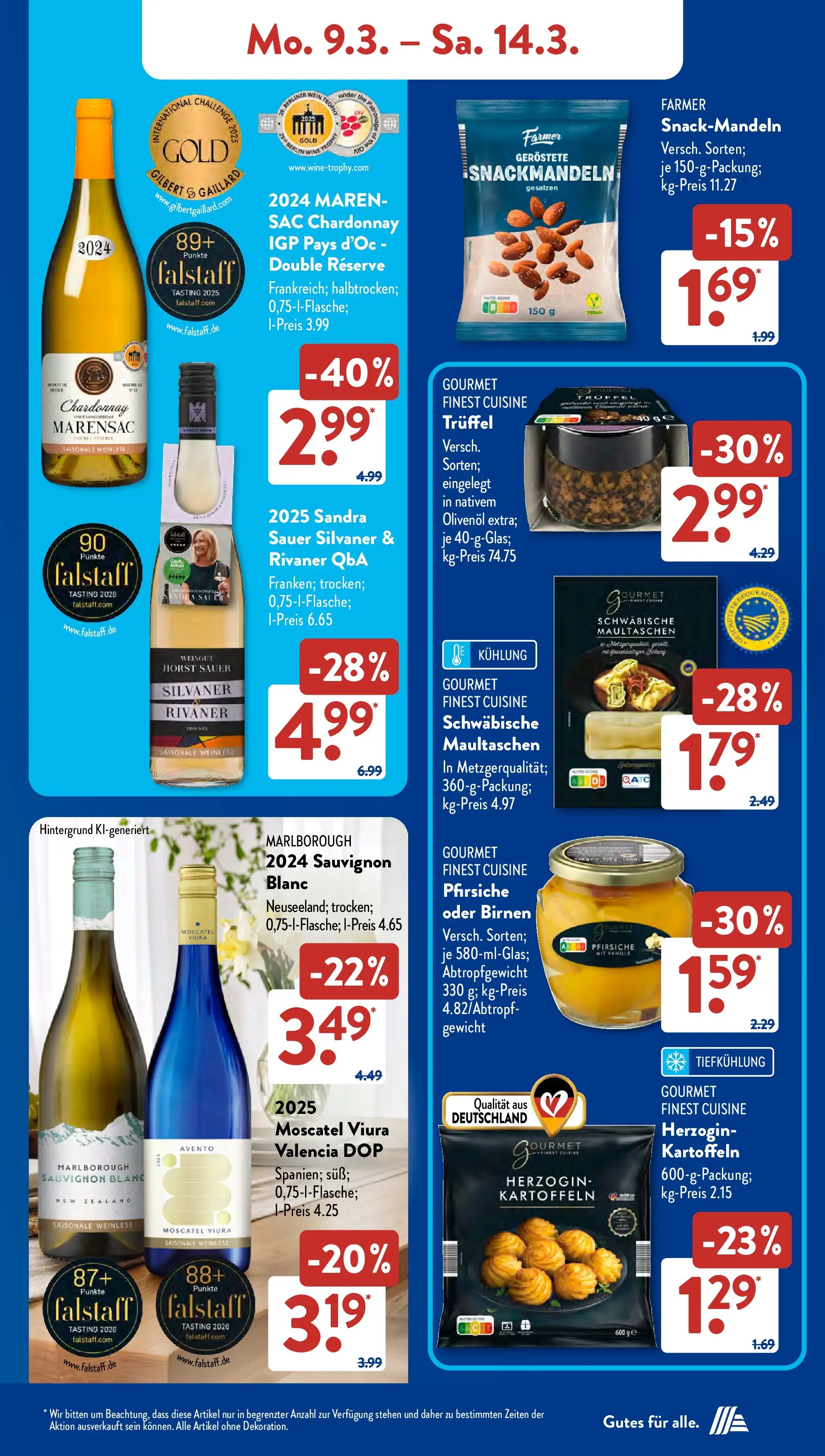 Aldi Süd Wochenangebote (ab 09.03.2026) zum Blättern | Seite: 7 | Produkte: Gewicht, Olivenol, Kartoffeln, Maultaschen