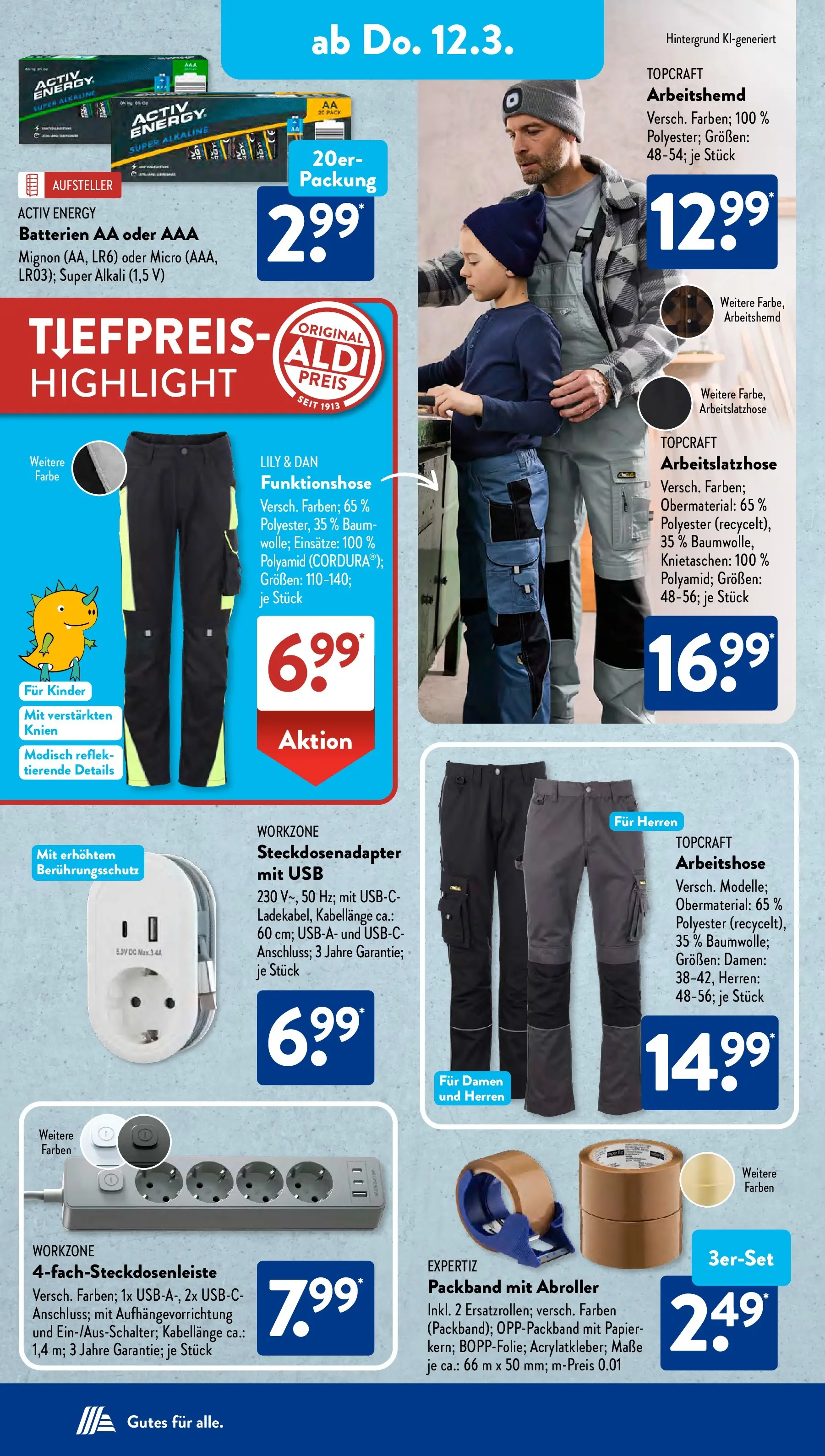 Aldi Süd Wochenangebote (ab 09.03.2026) zum Blättern | Seite: 16 | Produkte: USB, Batterien, Energy