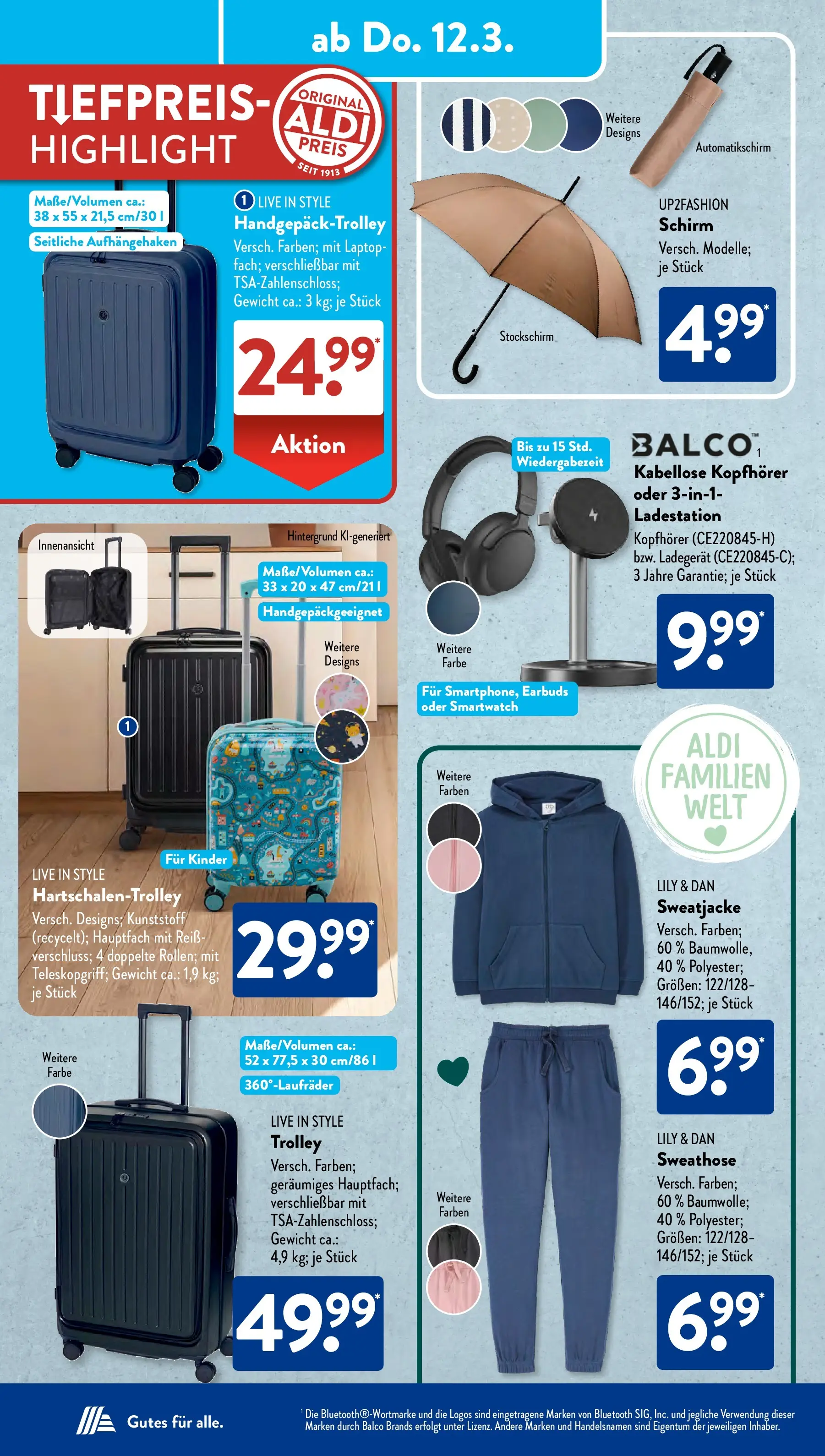 Aldi Süd Wochenangebote (ab 09.03.2026) zum Blättern | Seite: 18 | Produkte: Sweathose, Gewicht, Up2fashion, Sweatjacke
