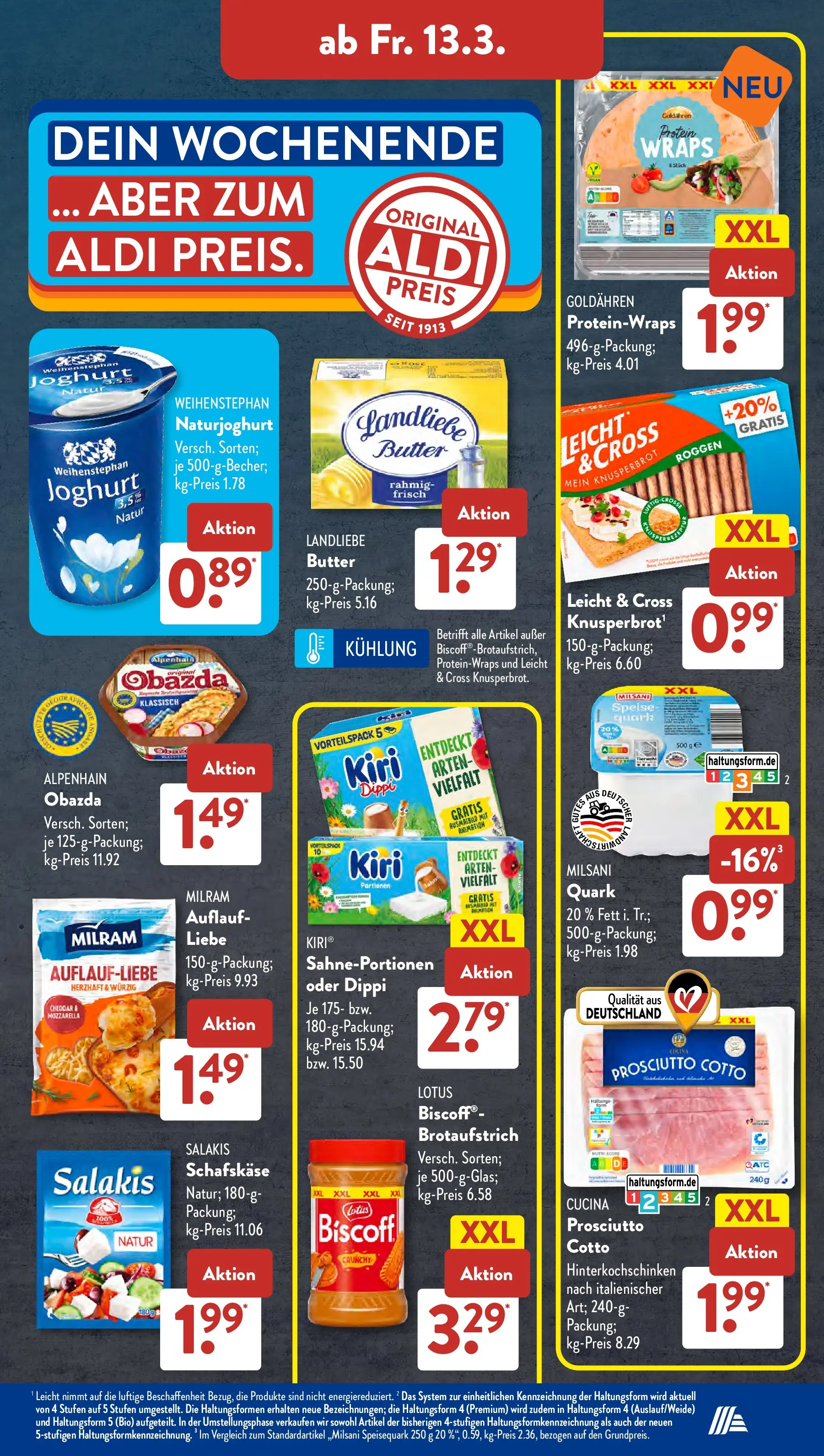 Aldi Süd Wochenangebote (ab 09.03.2026) zum Blättern | Seite: 21 | Produkte: Butter, Milram, Salakis, Schafskase