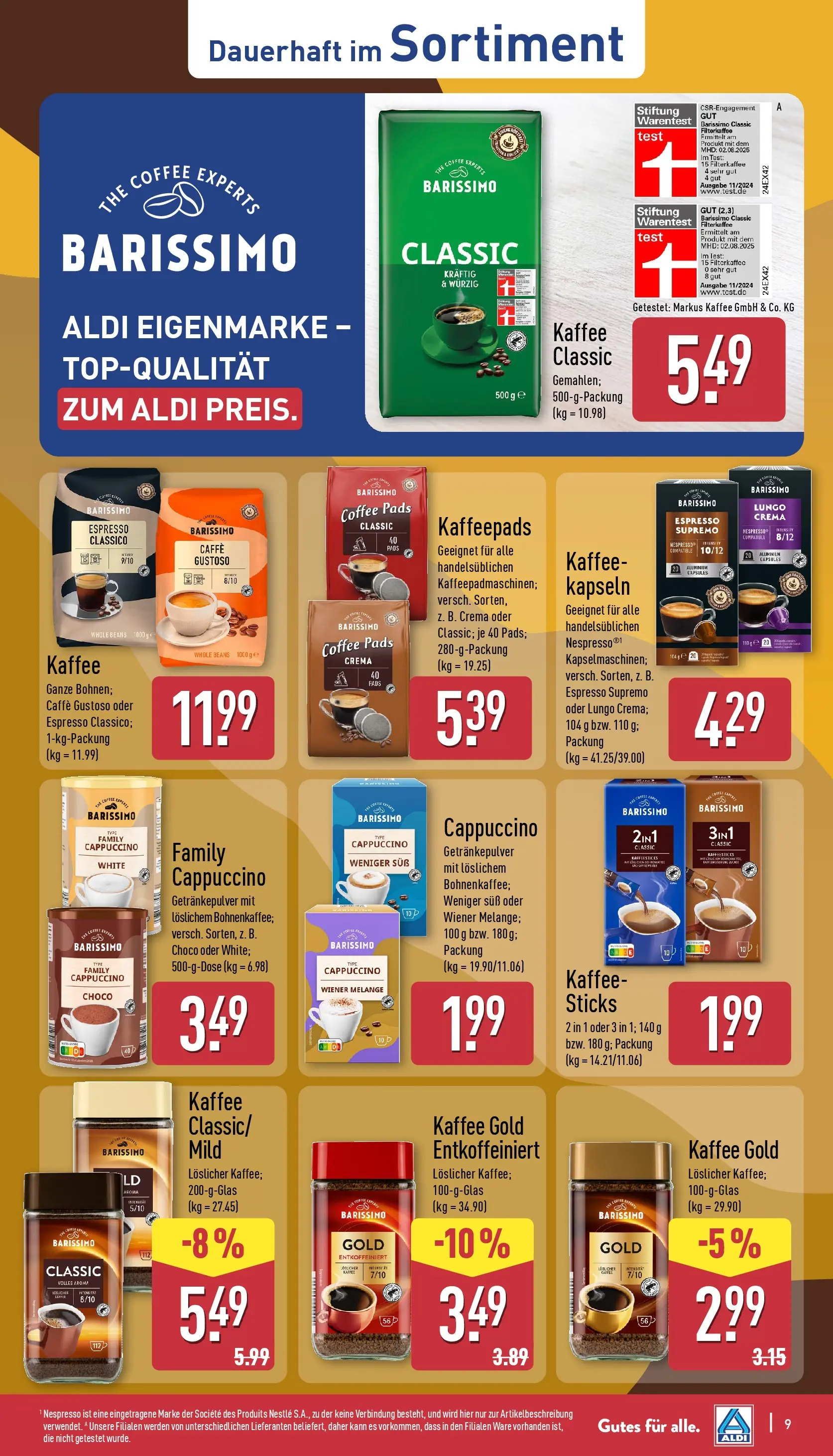 Aldi Wochenangebote (ab 09.03.2026) » Angebote Online | Seite: 10 | Produkte: Kaffeepads, Kaffee